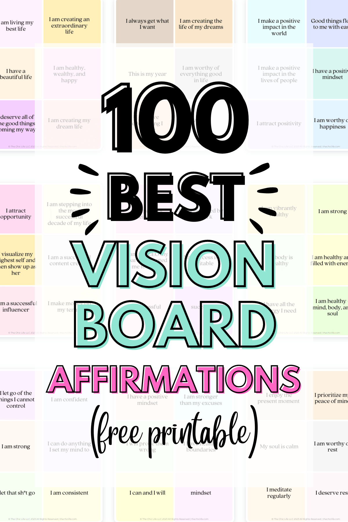 100 Best Vision Board Affirmations 2026 Free Printable The 