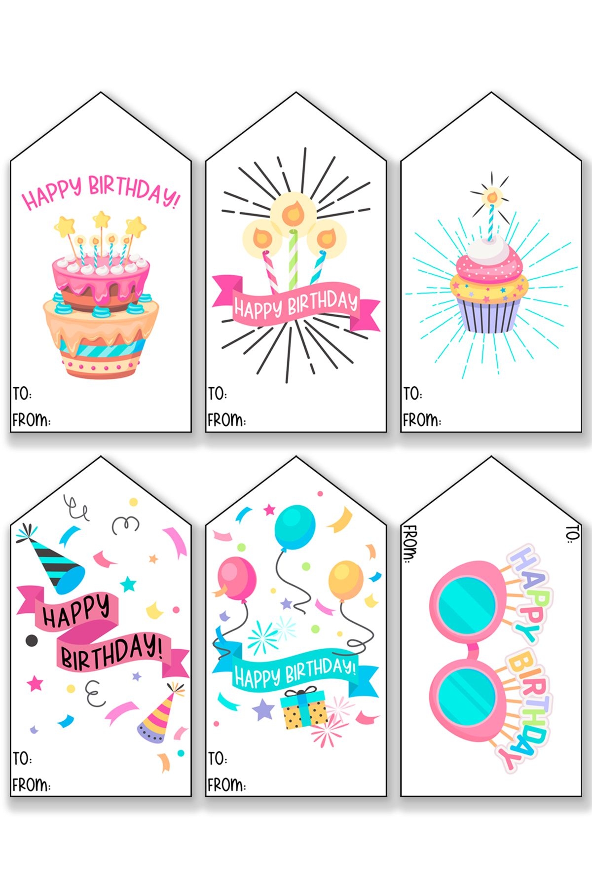 Free Printable Happy Birthday Editable Birthday Gift Tag Template