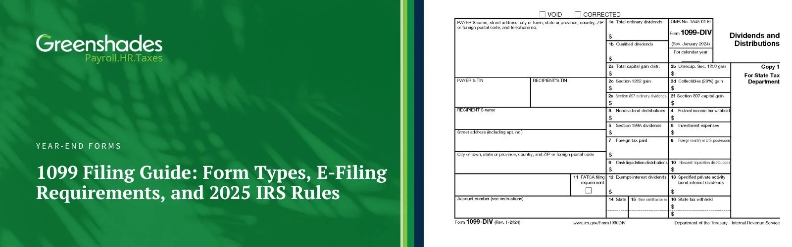 1099 Filing Guide Form Types E Filing Requirements And 2025 IRS 
