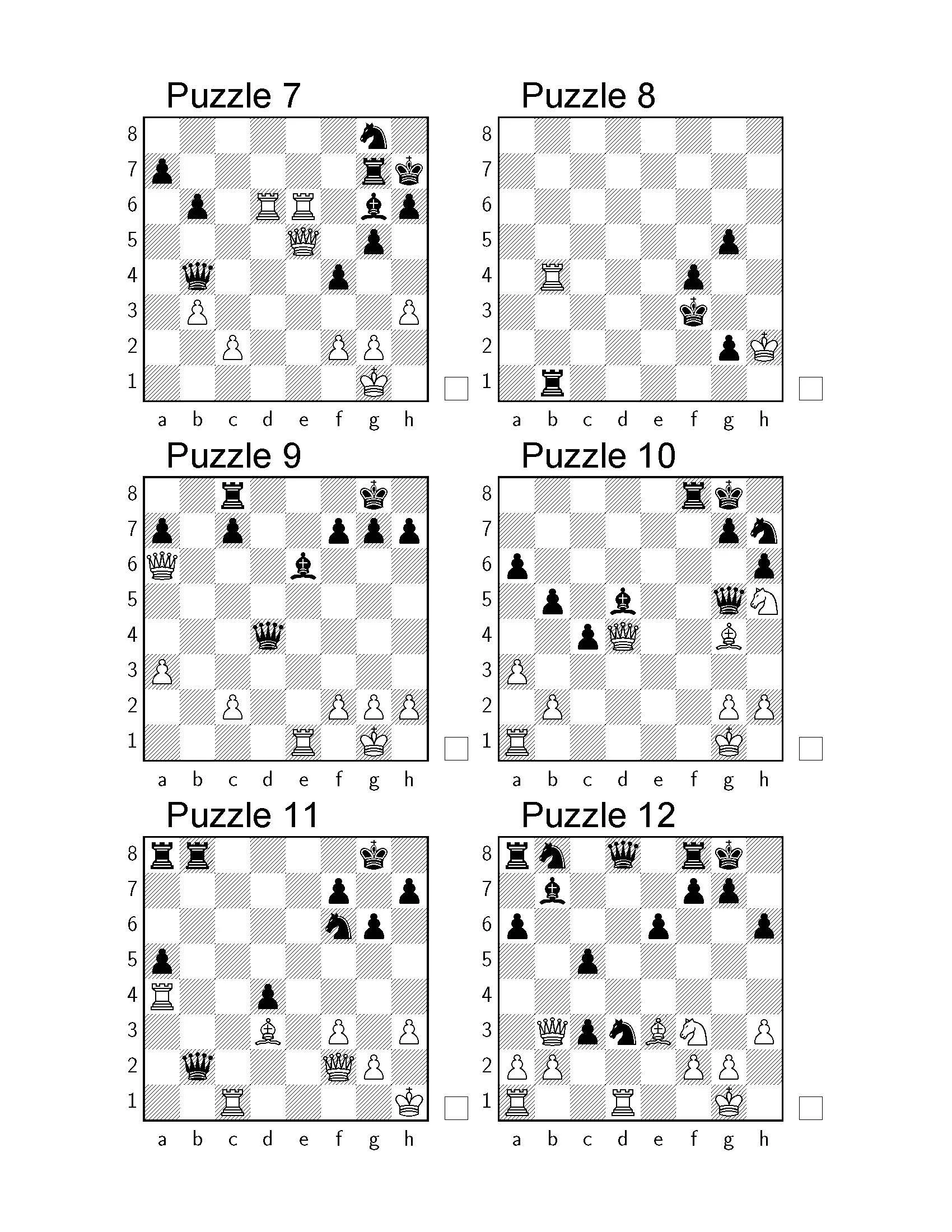 1200 Medium Chess Puzzles In Two Moves Printable PDF Instant 