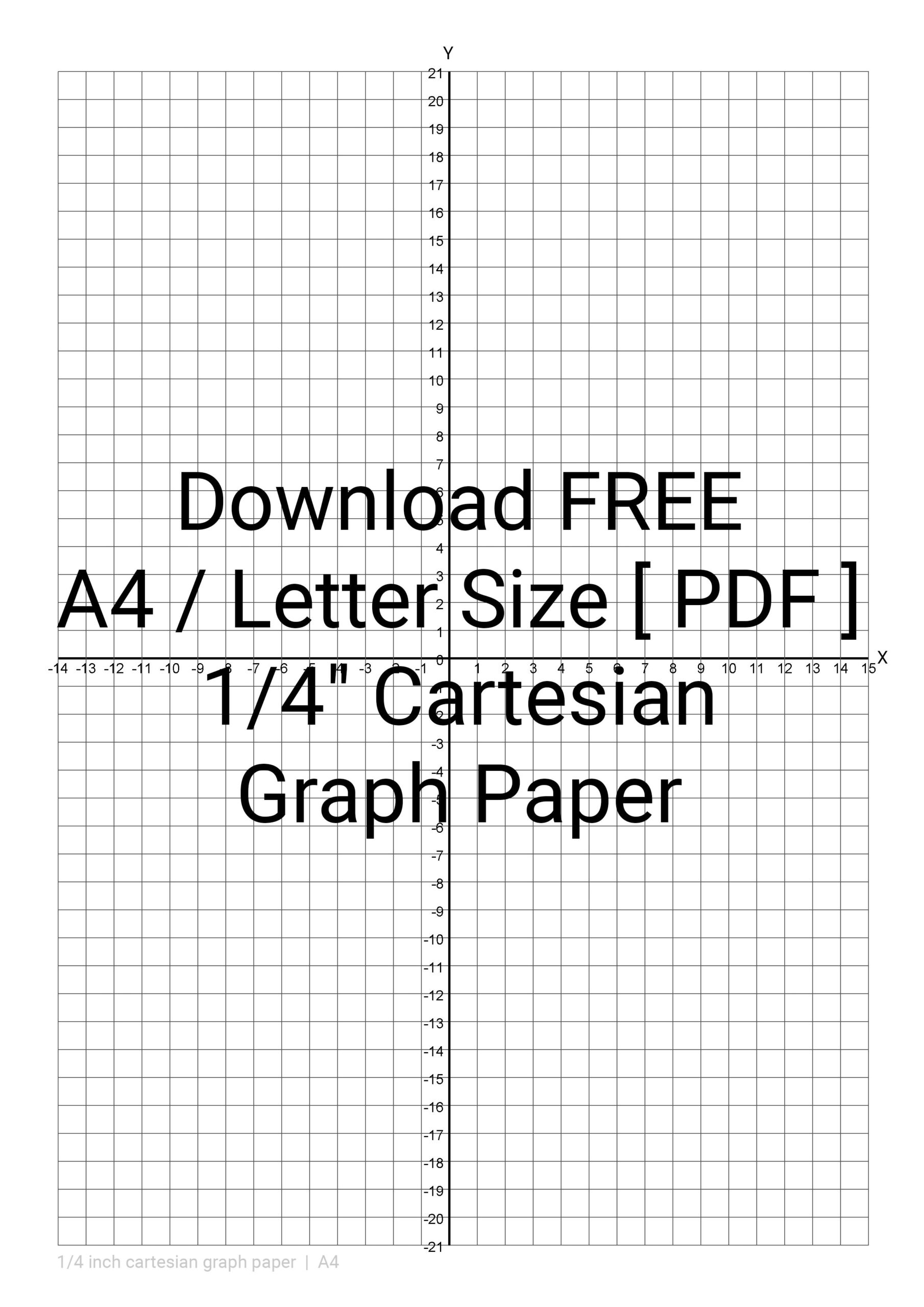 Graph Paper Template 1/4 Inch