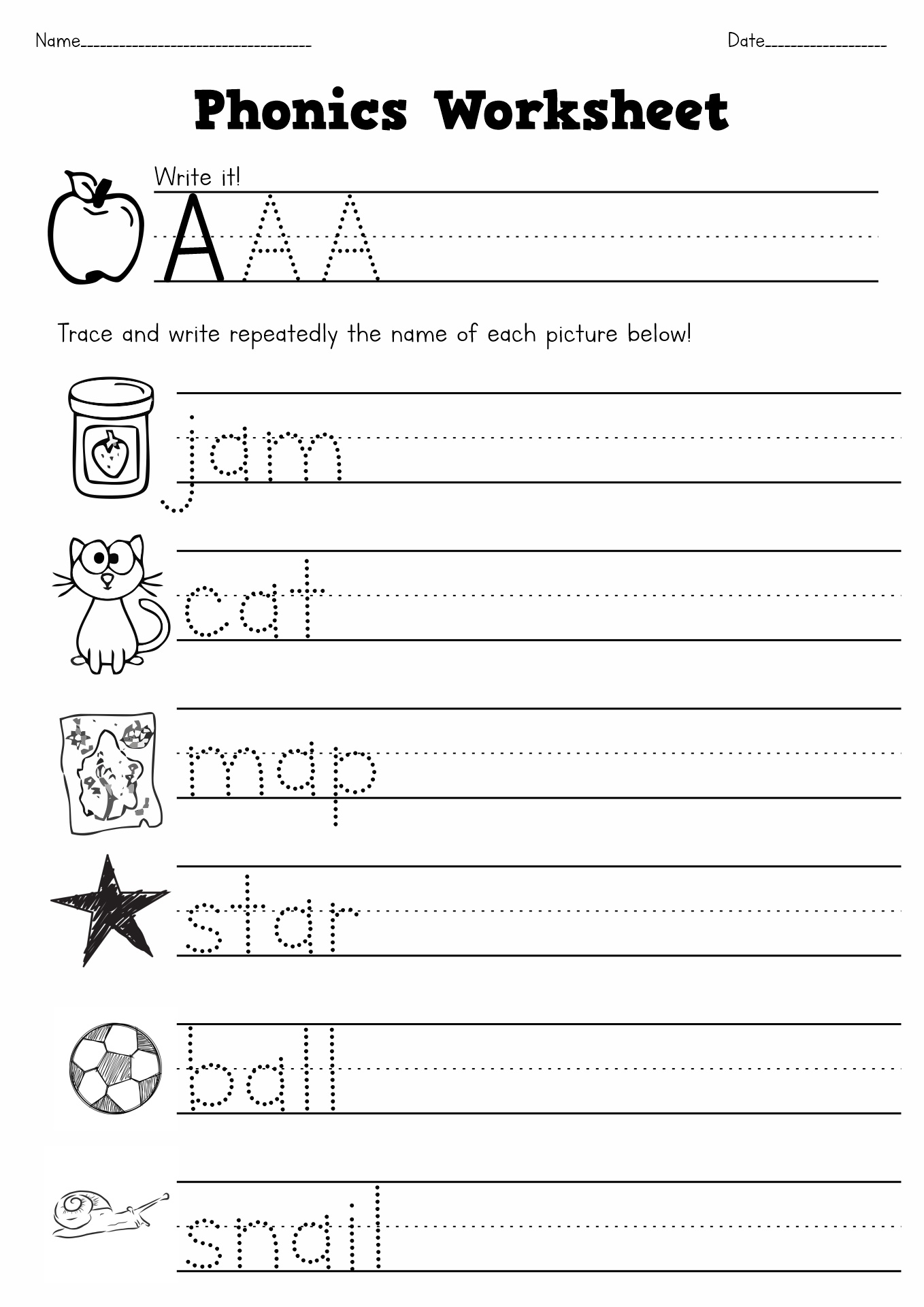 Free Teacher Printable Worksheets For Phonics