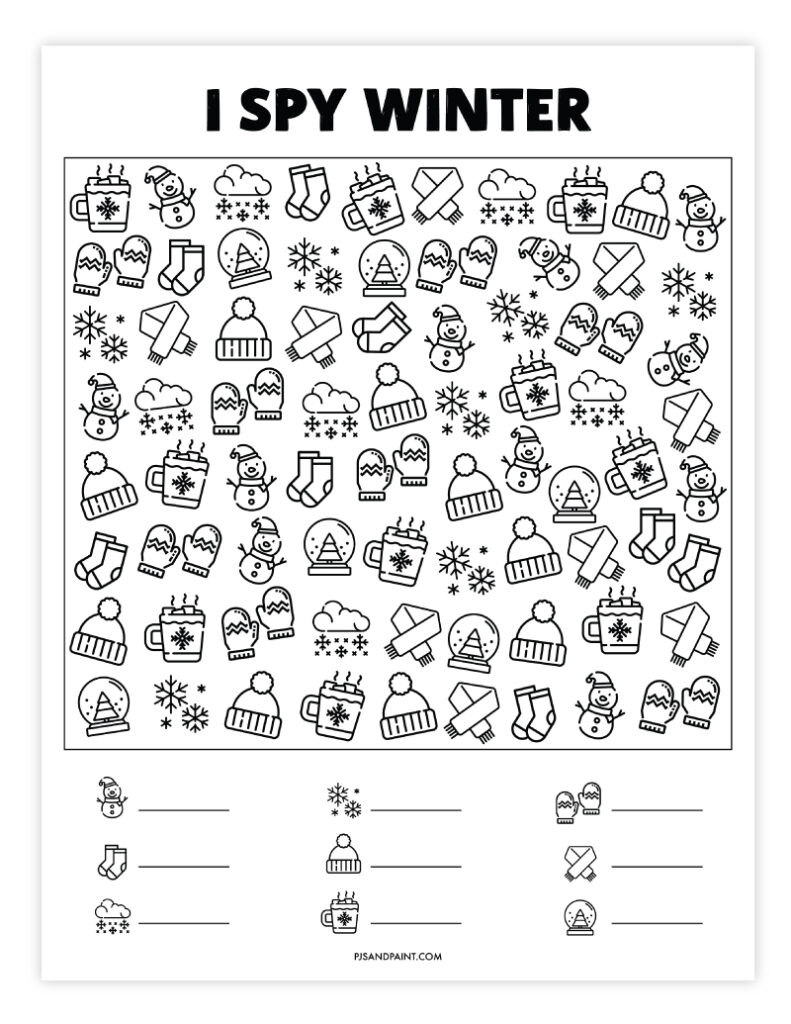 Winter Activities For Kids Printables Free