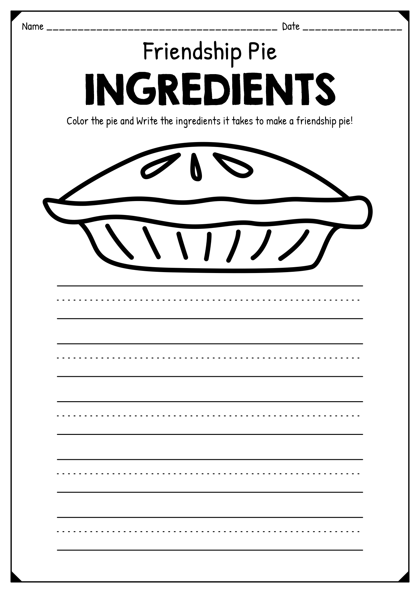 Friendship Worksheets For Preschoolers