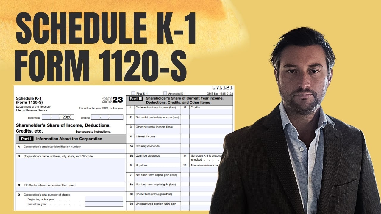 2023 IRS Form 1120 S Schedule K 1 Walkthrough