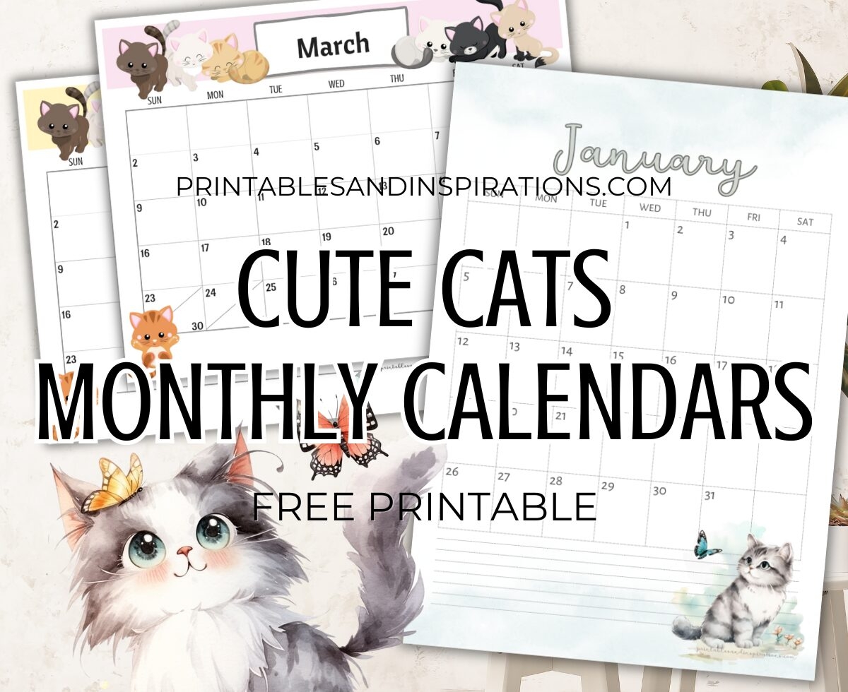 Free Printable Kitten Calendar 2026 November