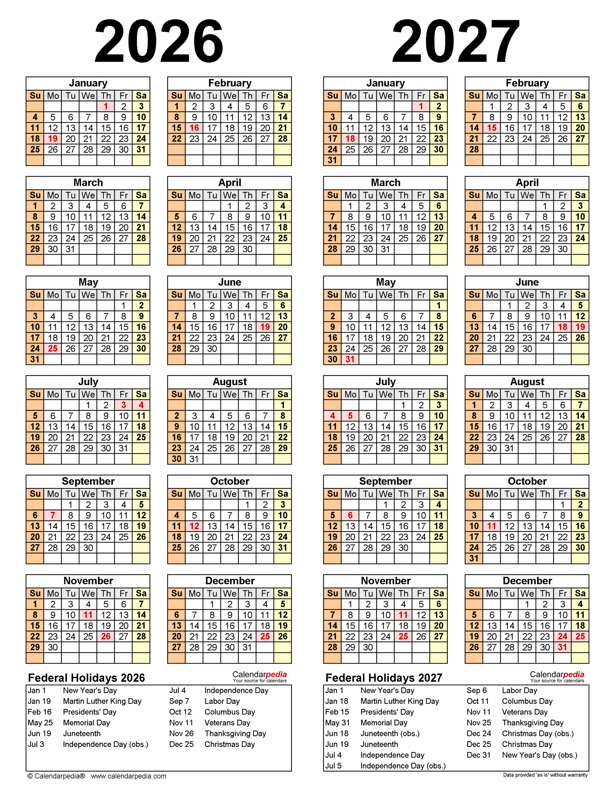 School Year Calendar 2026 2027 Printable Free