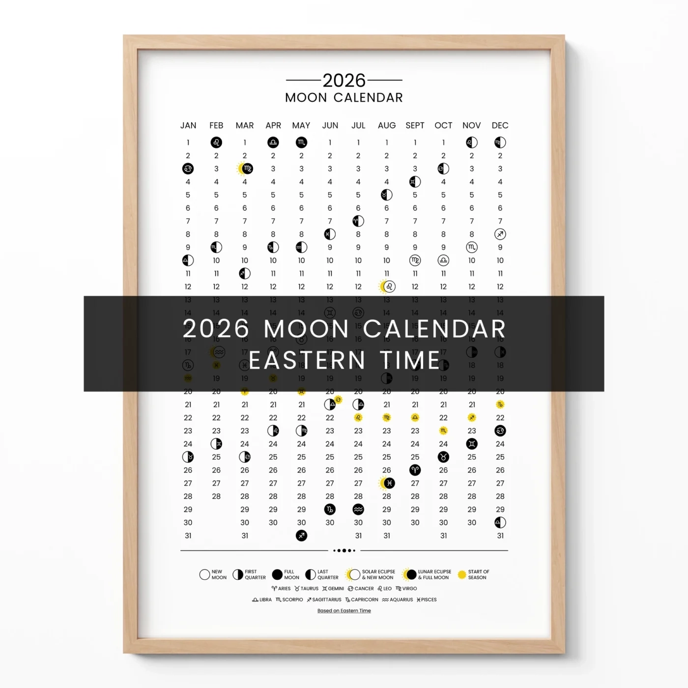 2026 Full Moon Calendar Printable