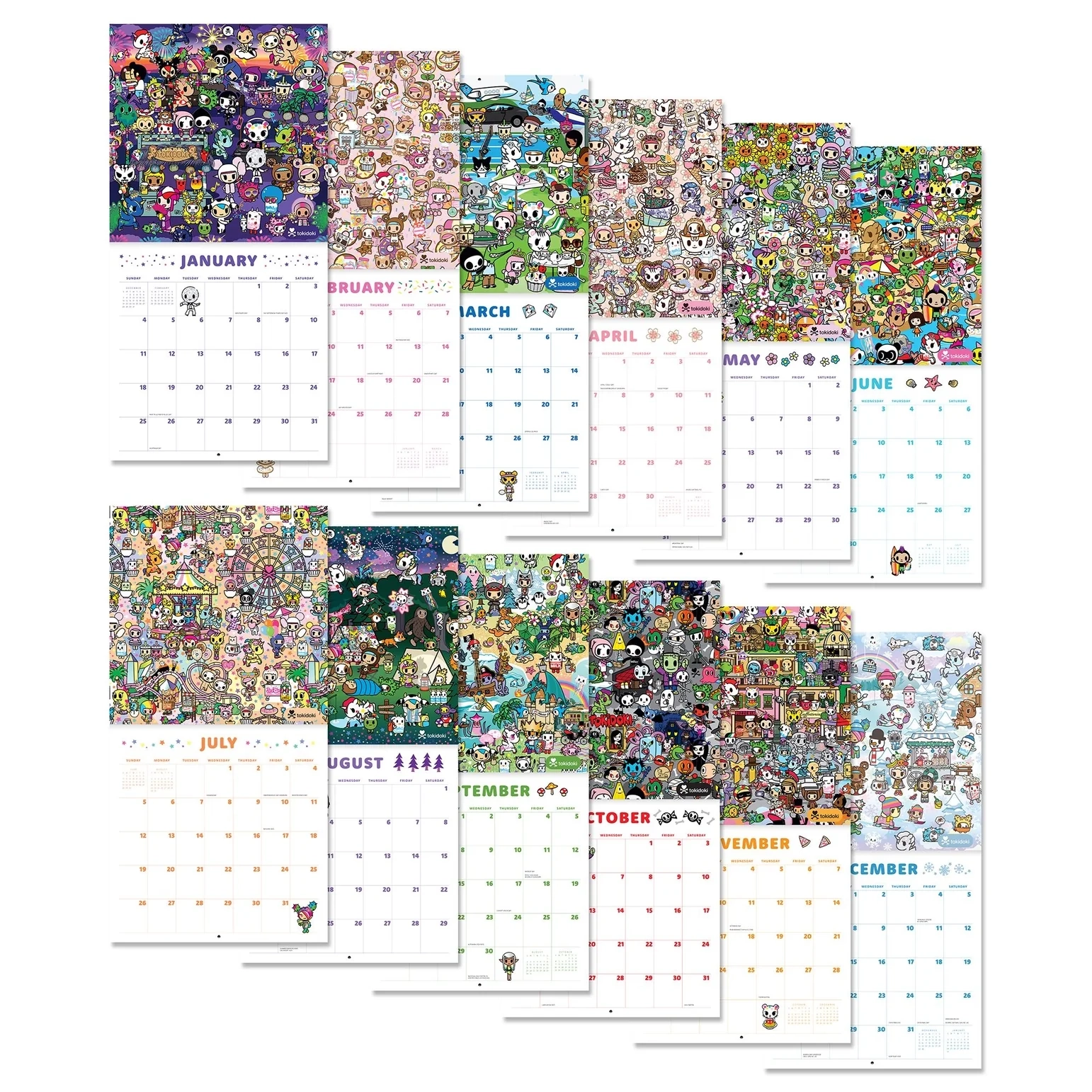 Printable Calendar December 2026 Tokidoki