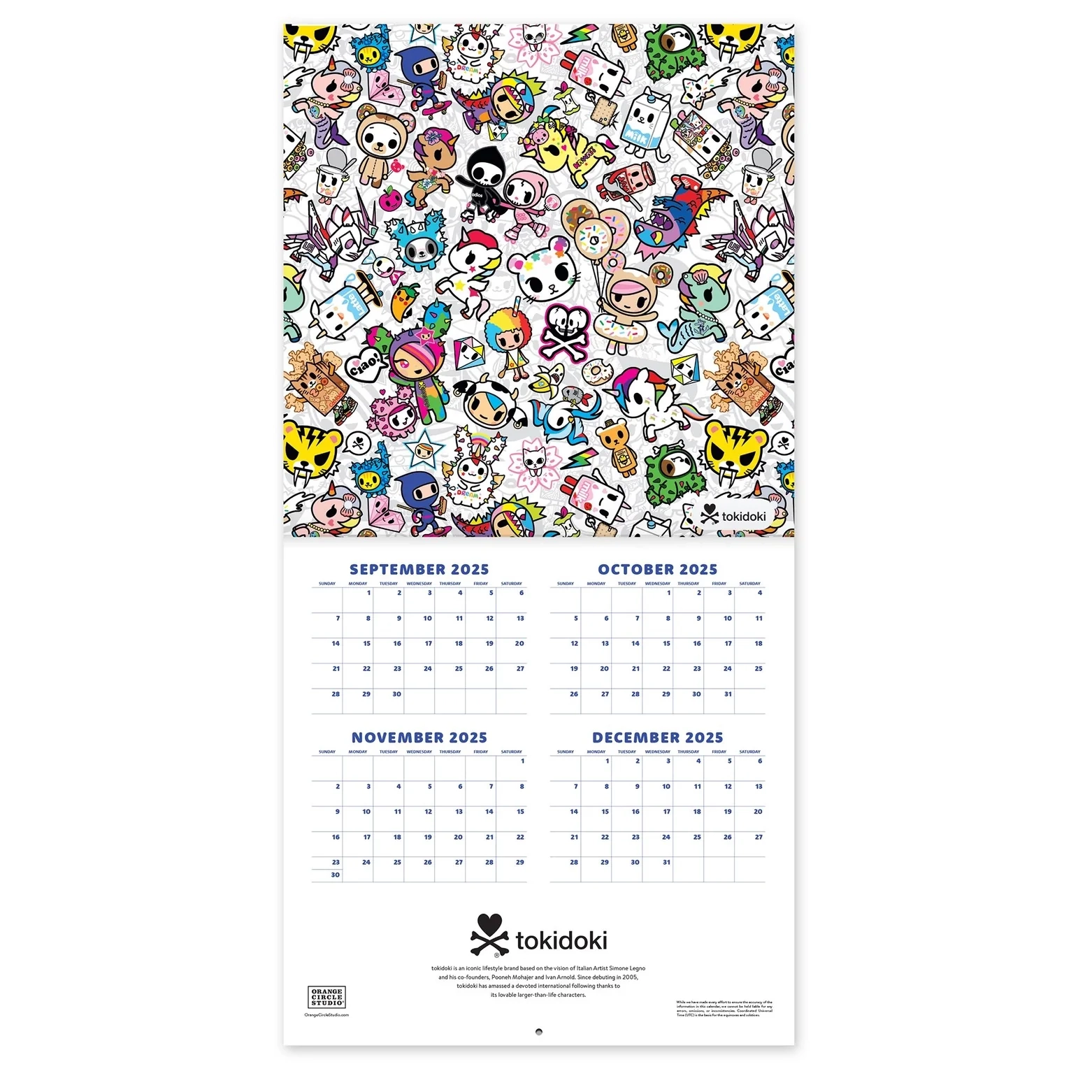 2026 Tokidoki Calendar 12 X 12 Calendar