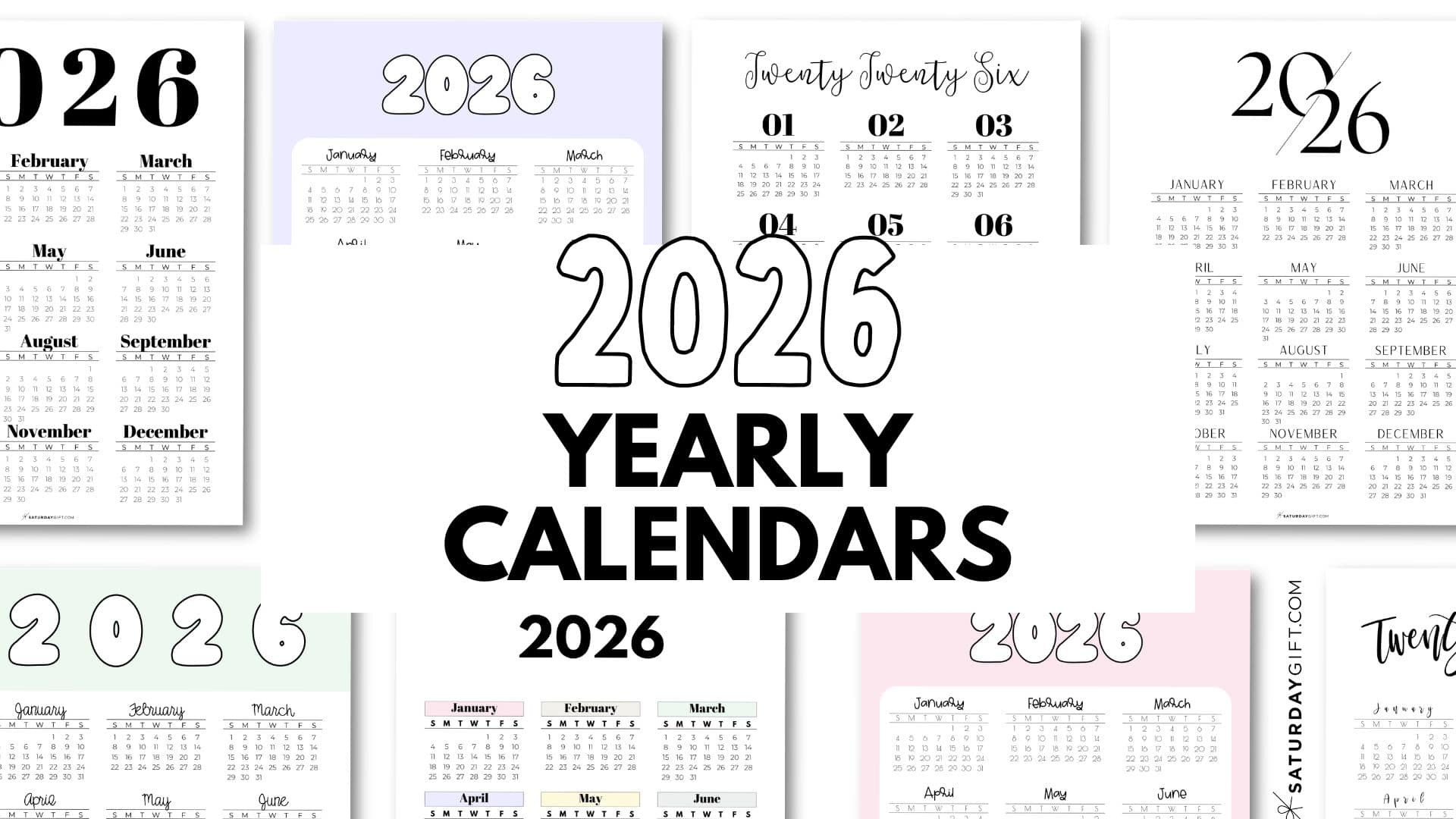 Mini Printable Calendar 2026