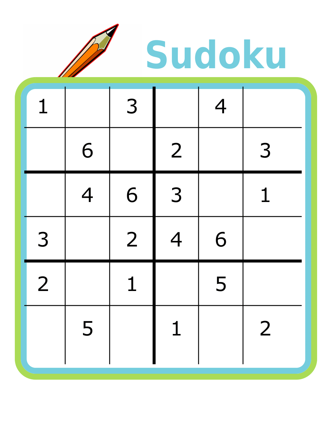 270 Printable Sudoku Puzzles 4x4 6x6 amp 9x9