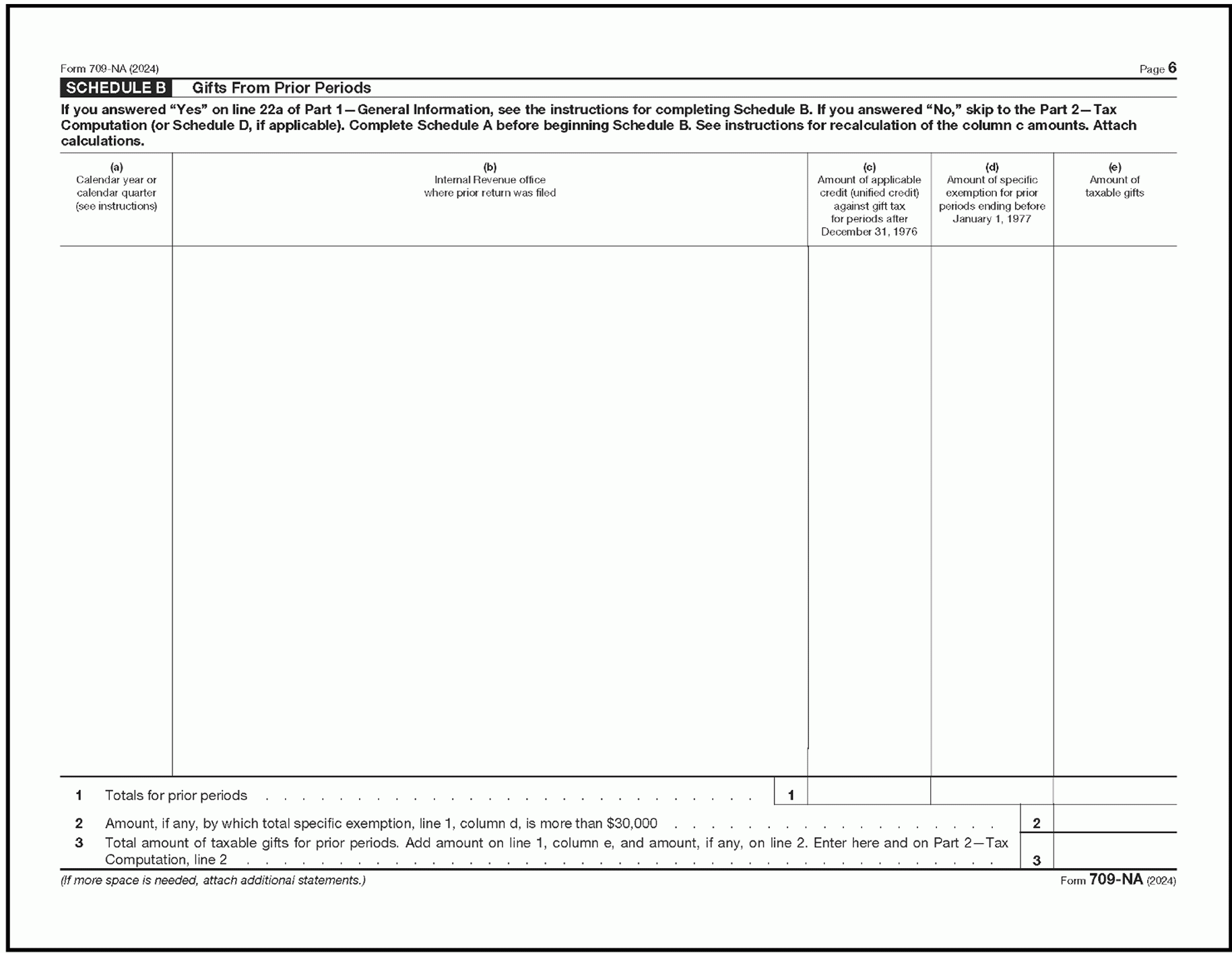 Irs Form 709 Instructions 2026