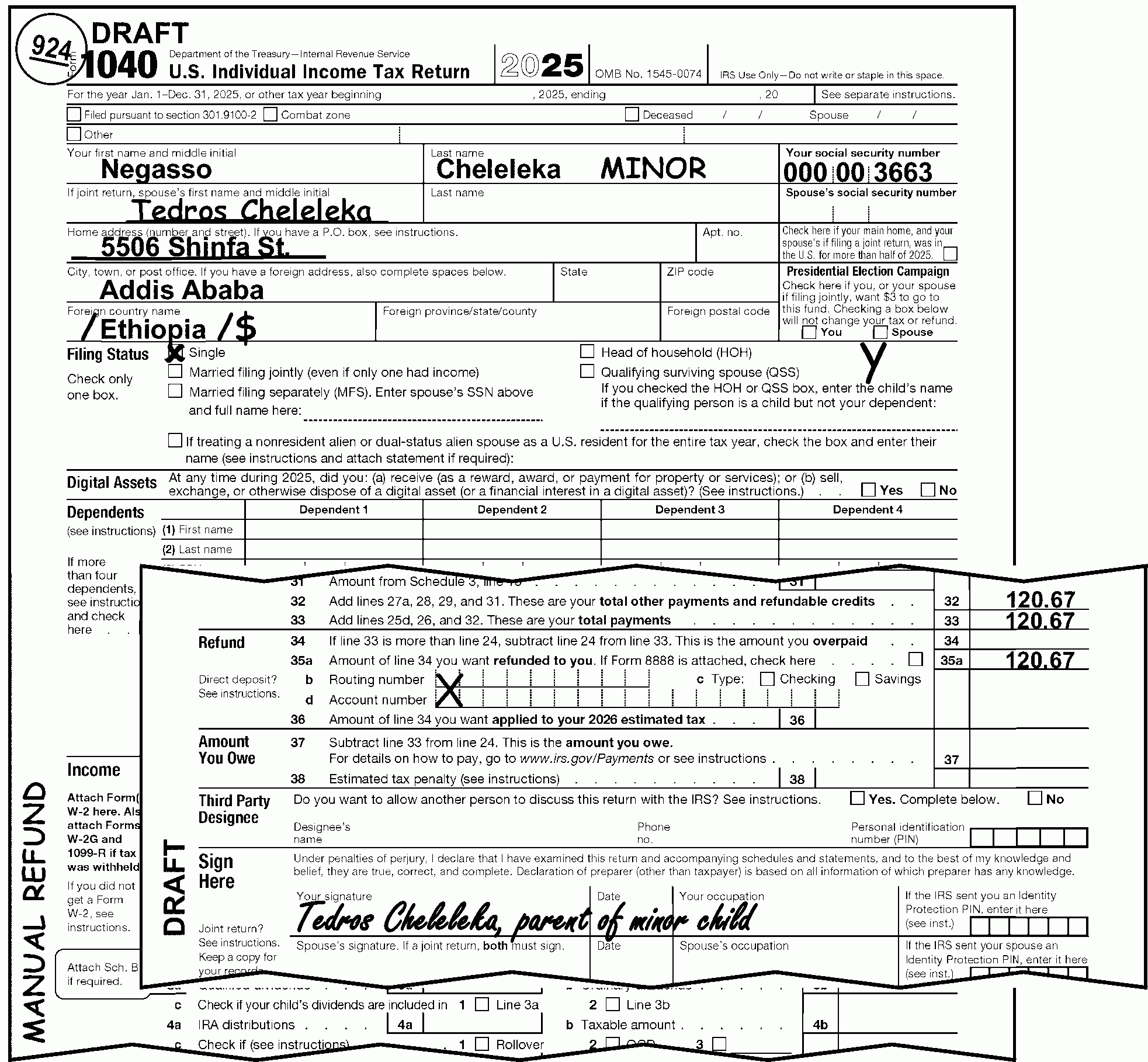 Irs Form 1040 Schedule 2 Instructions 2026
