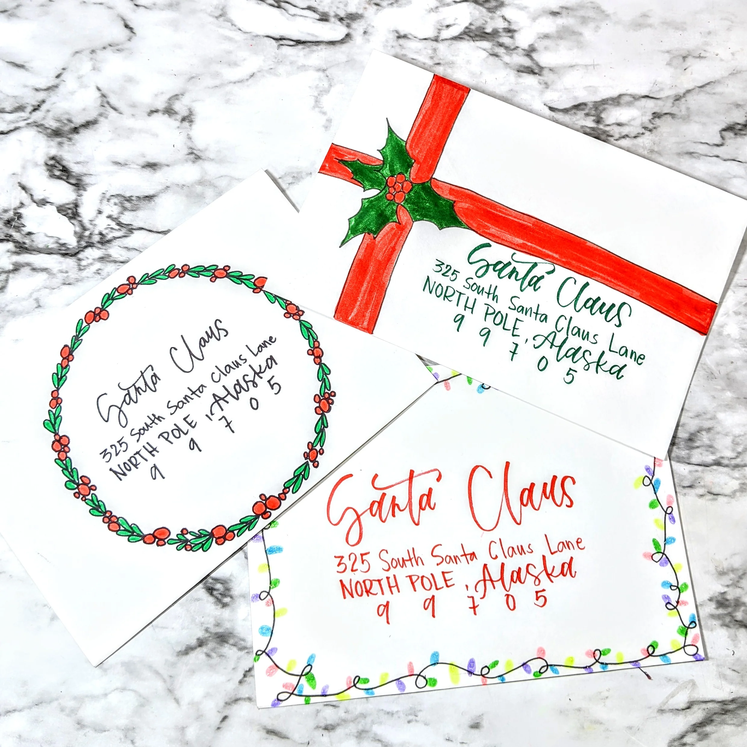 3 DIY Christmas Card Envelope Designs Zebra Pen