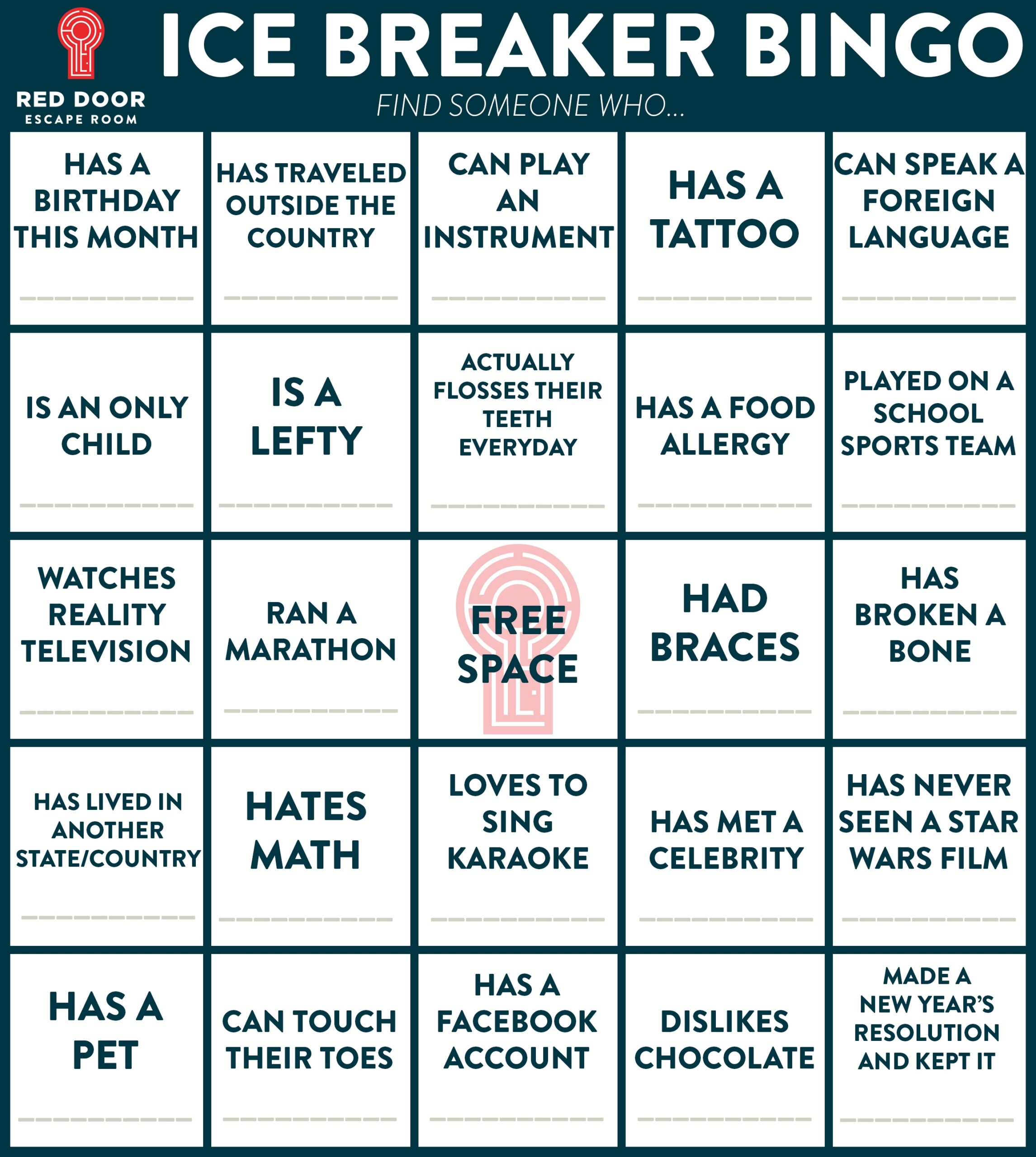 Free Printable Icebreaker Game