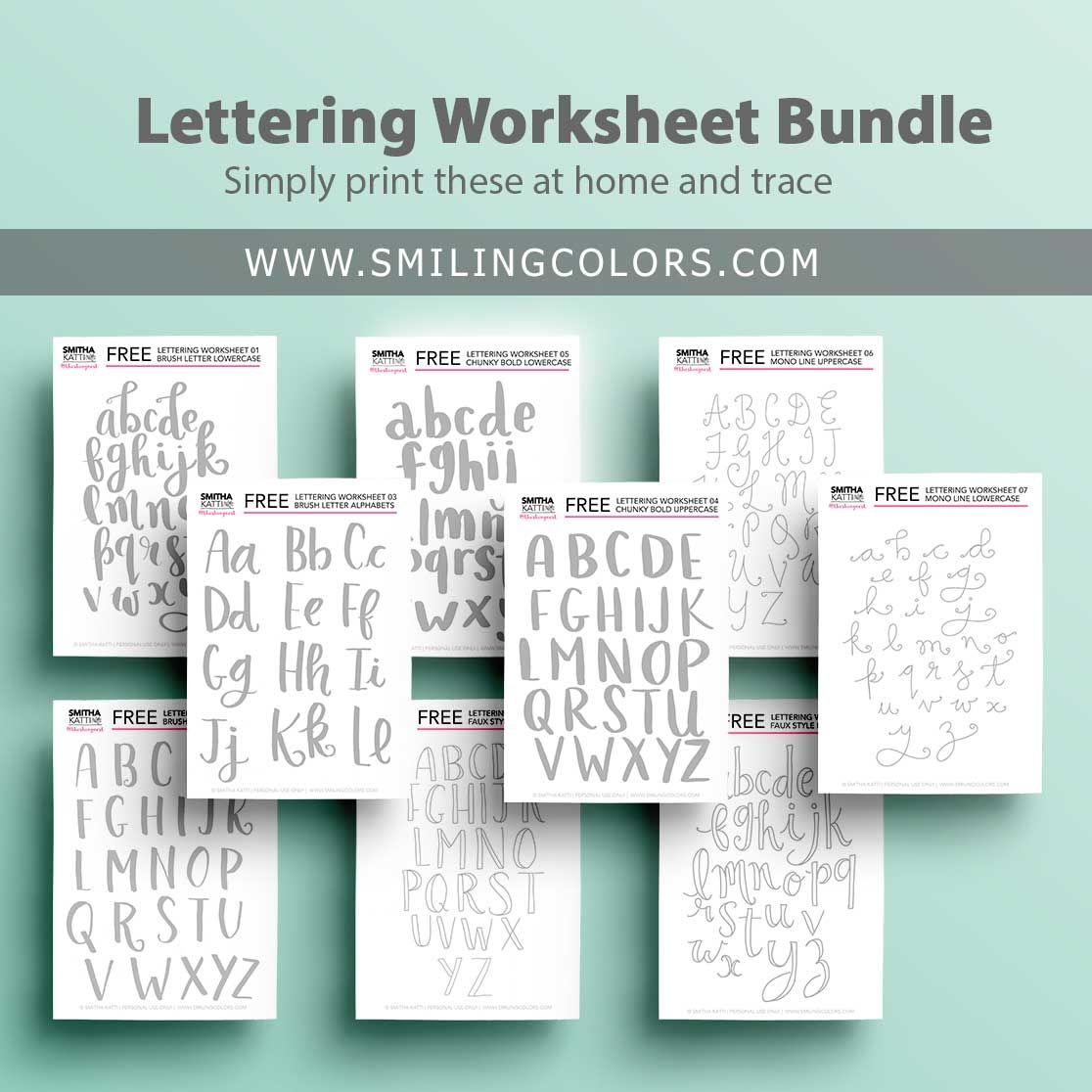 30 FREE Lettering Worksheets Print amp Start Practicing 