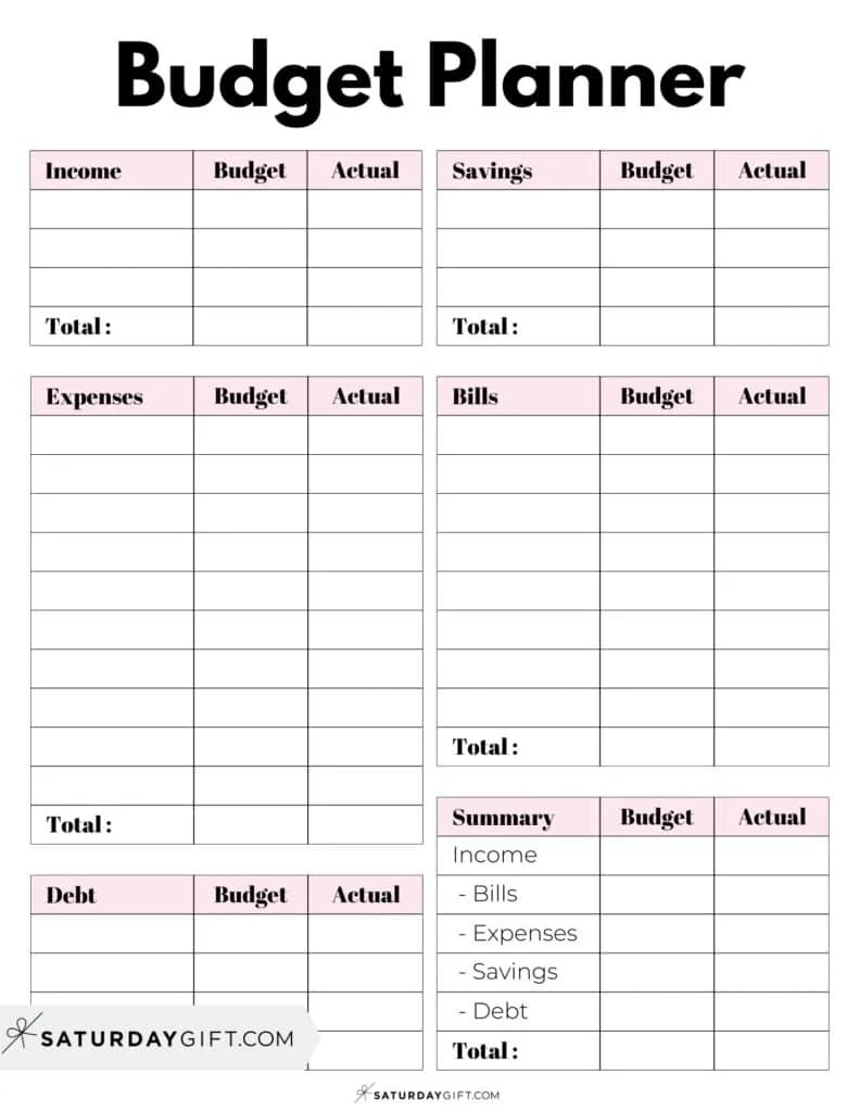 37 Budget Planners amp Trackers Cute amp Free Printables