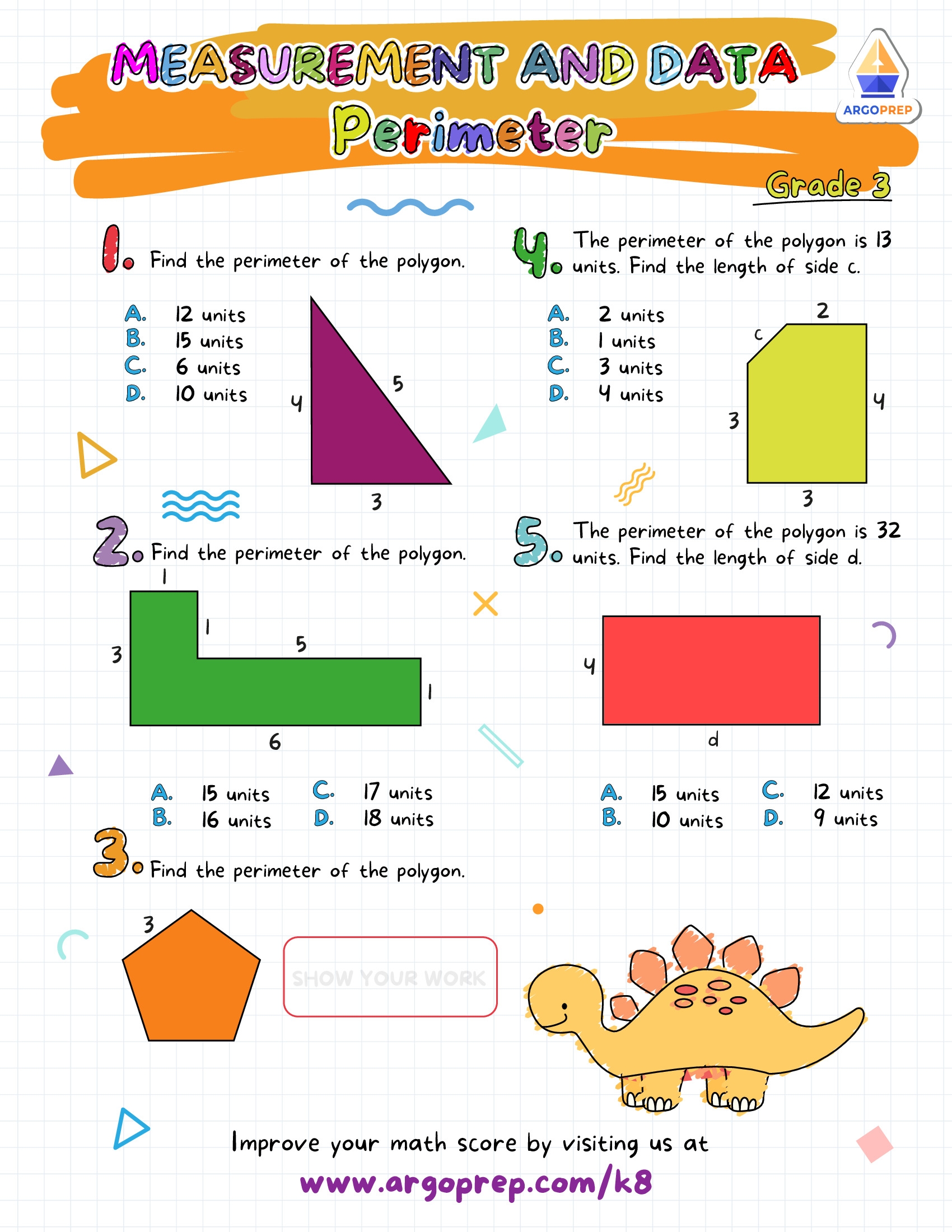 Free Printable Perimeter Worksheets Grade 3