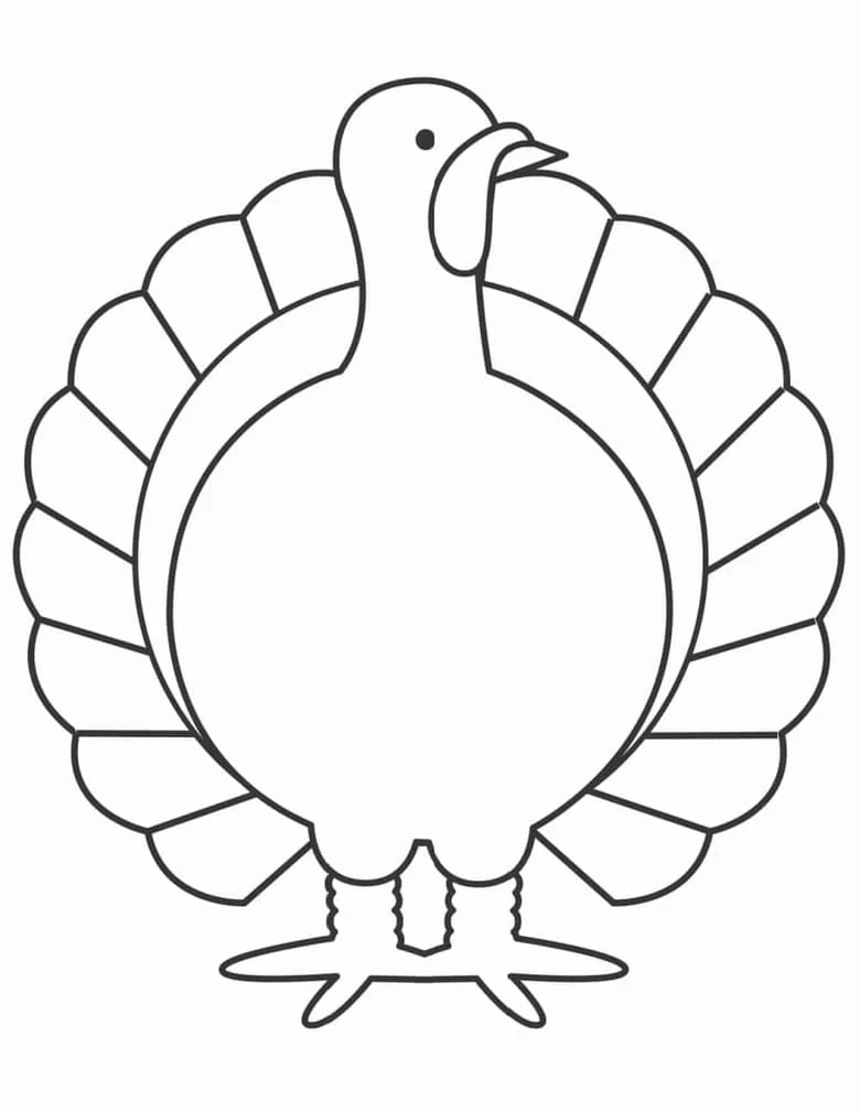 Large Turkey Template Printable