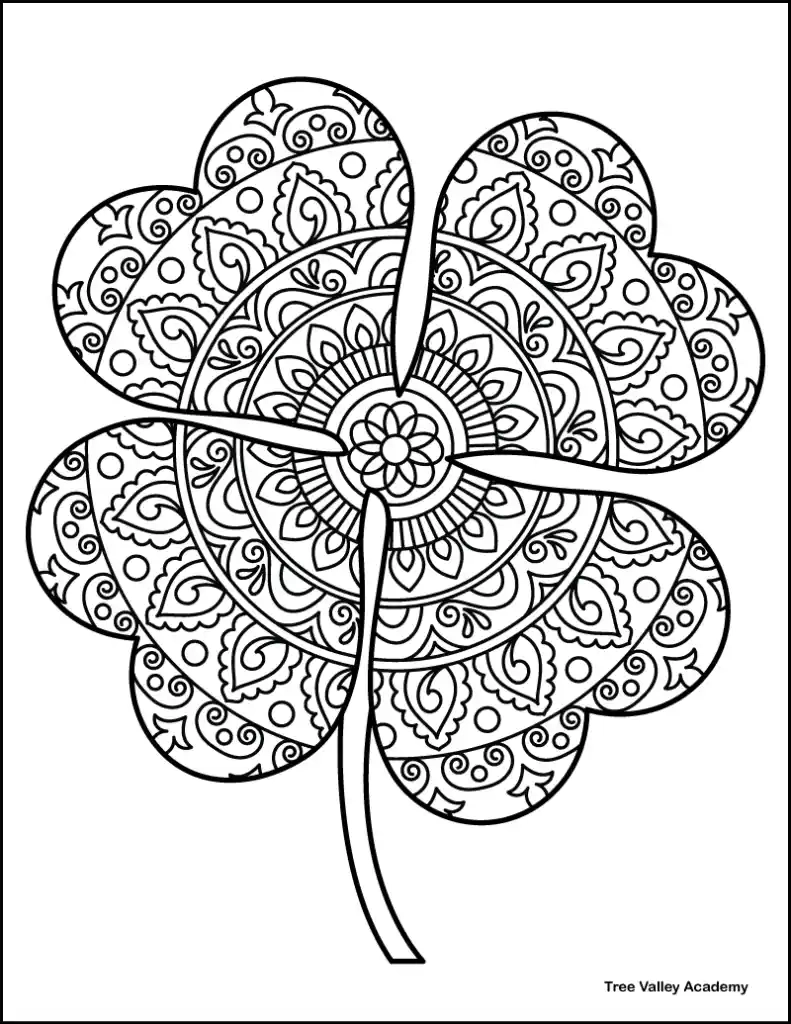 4 Leaf Clover Printable Template