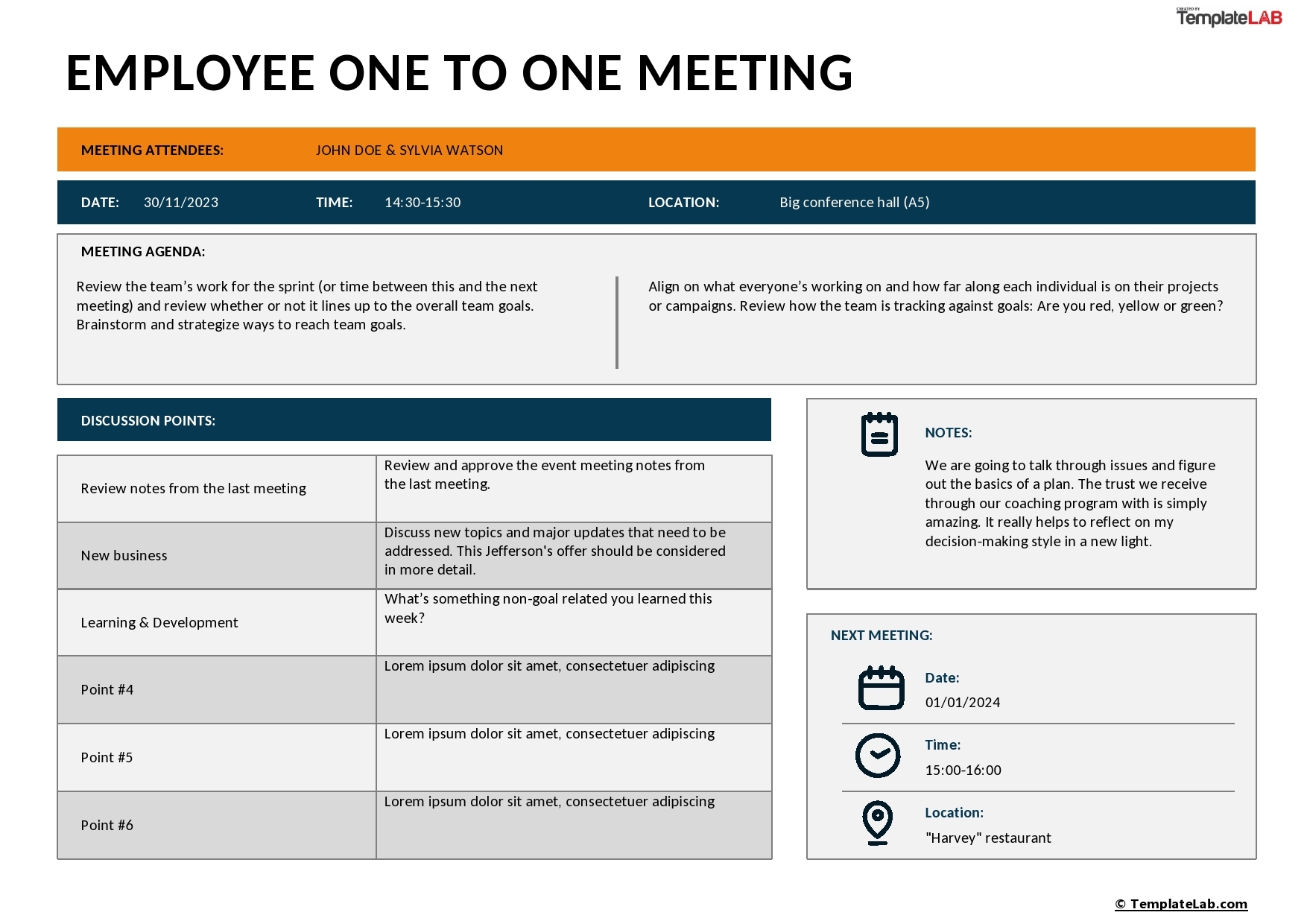 40 Best One To One Meeting Templates 100 Free 