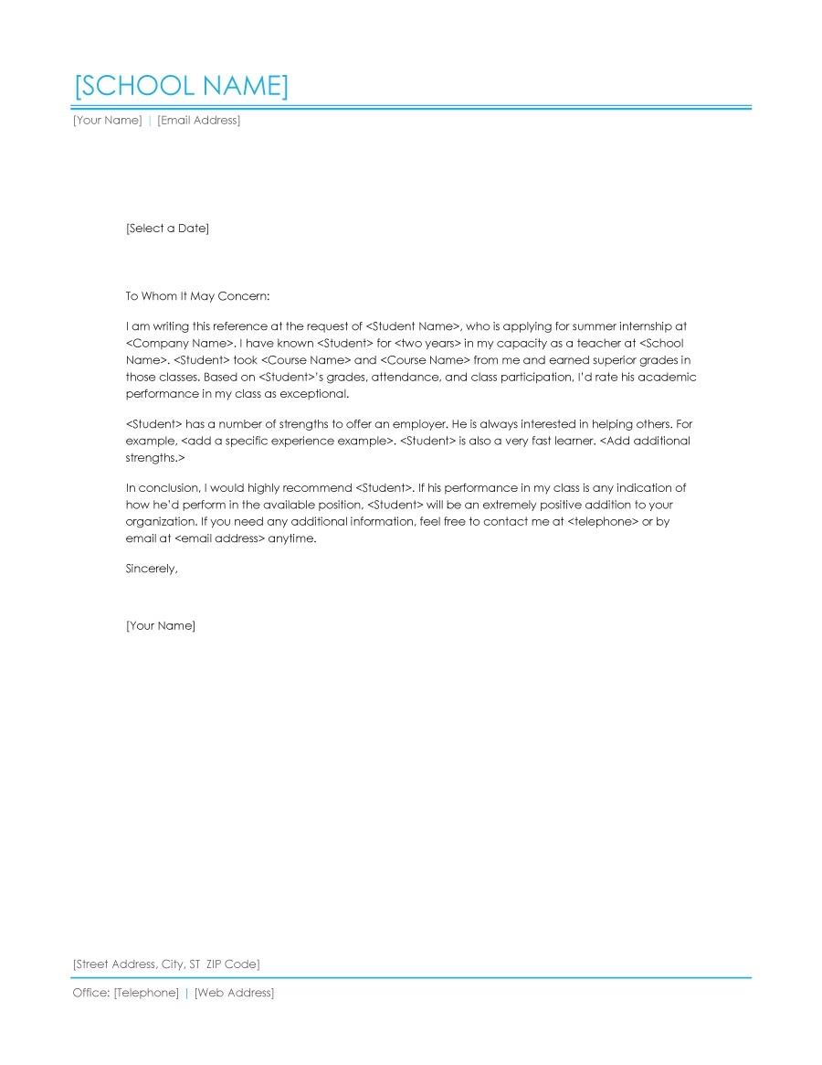 43 FREE Letter Of Recommendation Templates amp Samples
