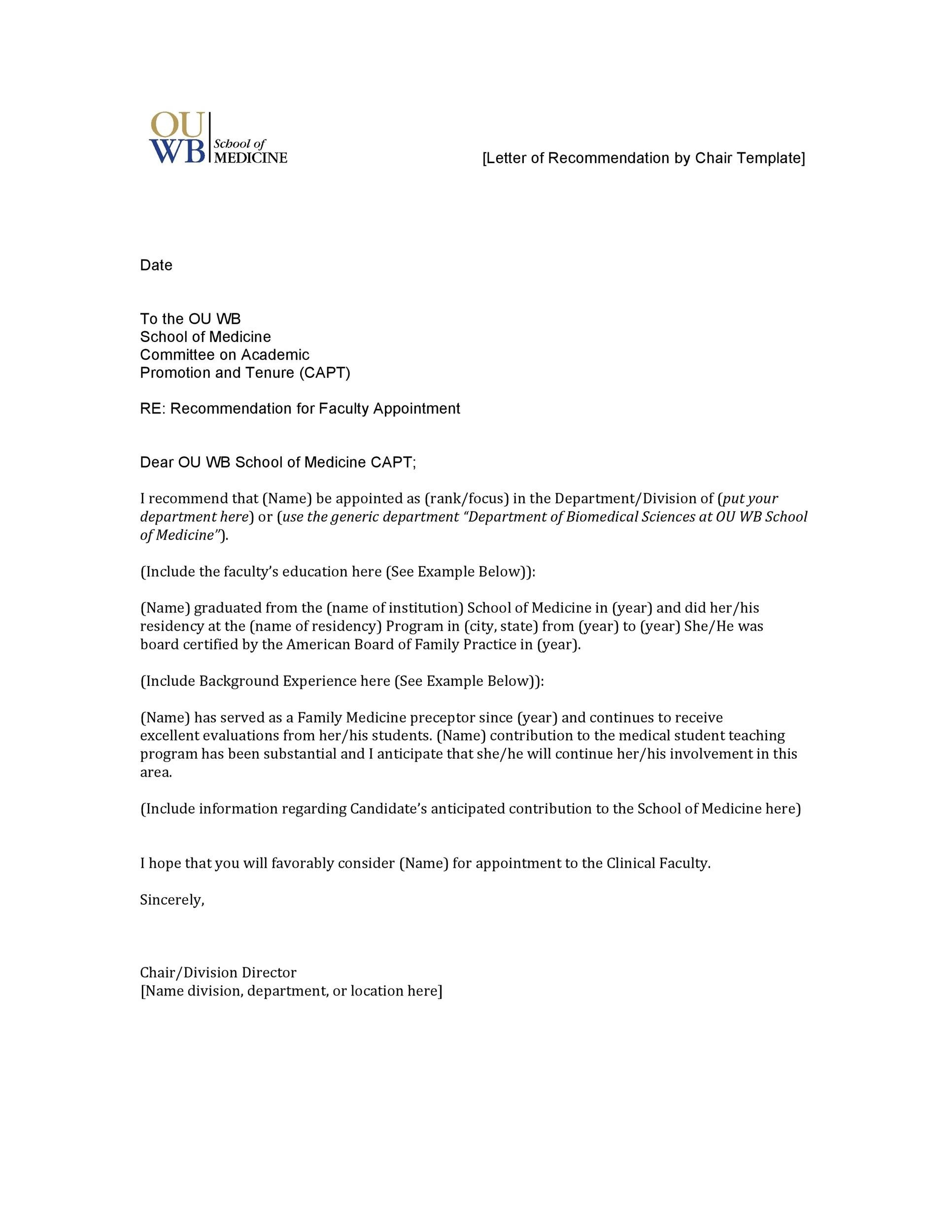 43 FREE Letter Of Recommendation Templates amp Samples