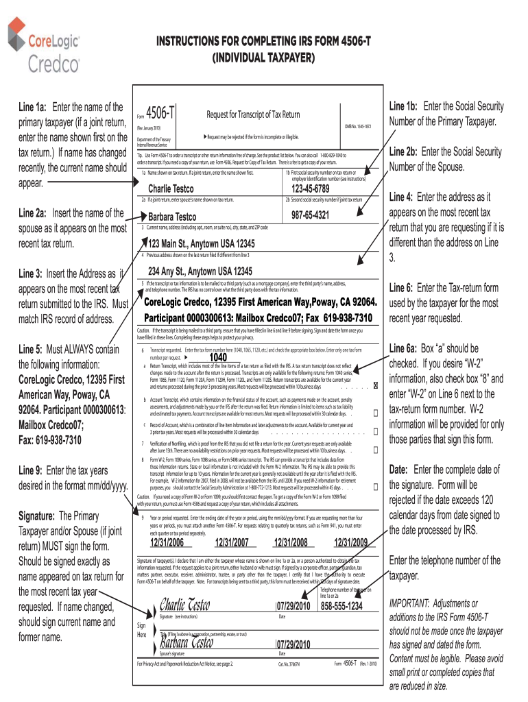 4506 Irs Fill Out amp Sign Online DocHub