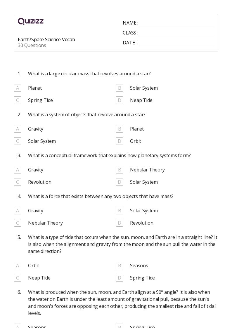 50 Science Worksheets For 6th Class On Quizizz Free amp Printable