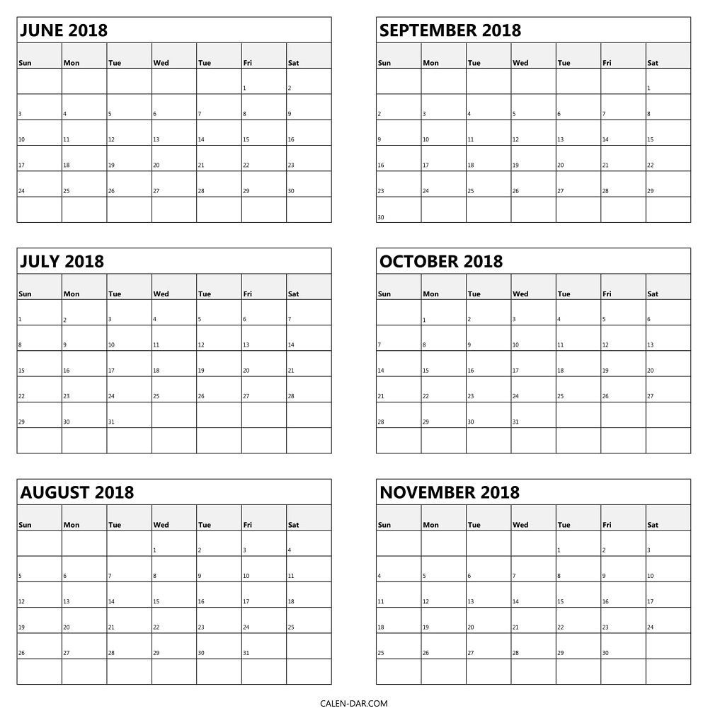6 Month Calendar Template Printable Blank Calendar Template 