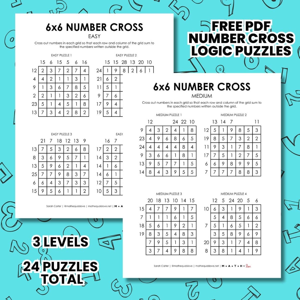 Cross Logic Puzzles Printable