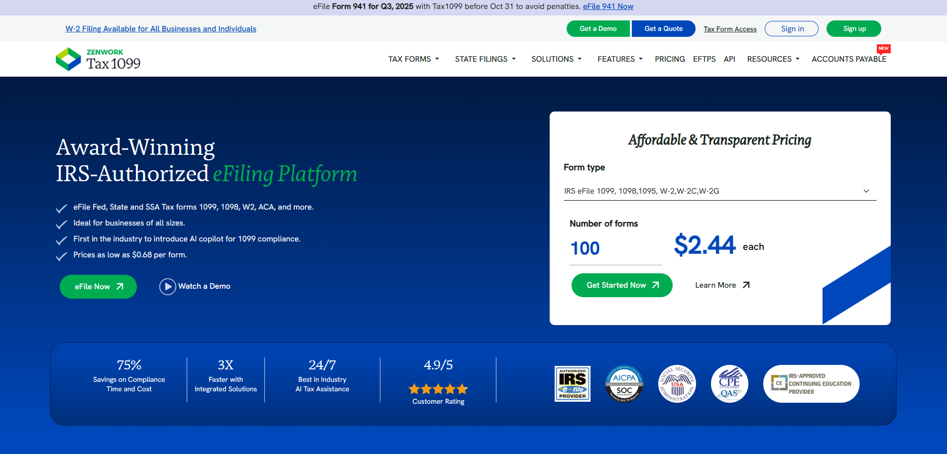 7 Best IRS Approved 1099 E File Platforms For 2026