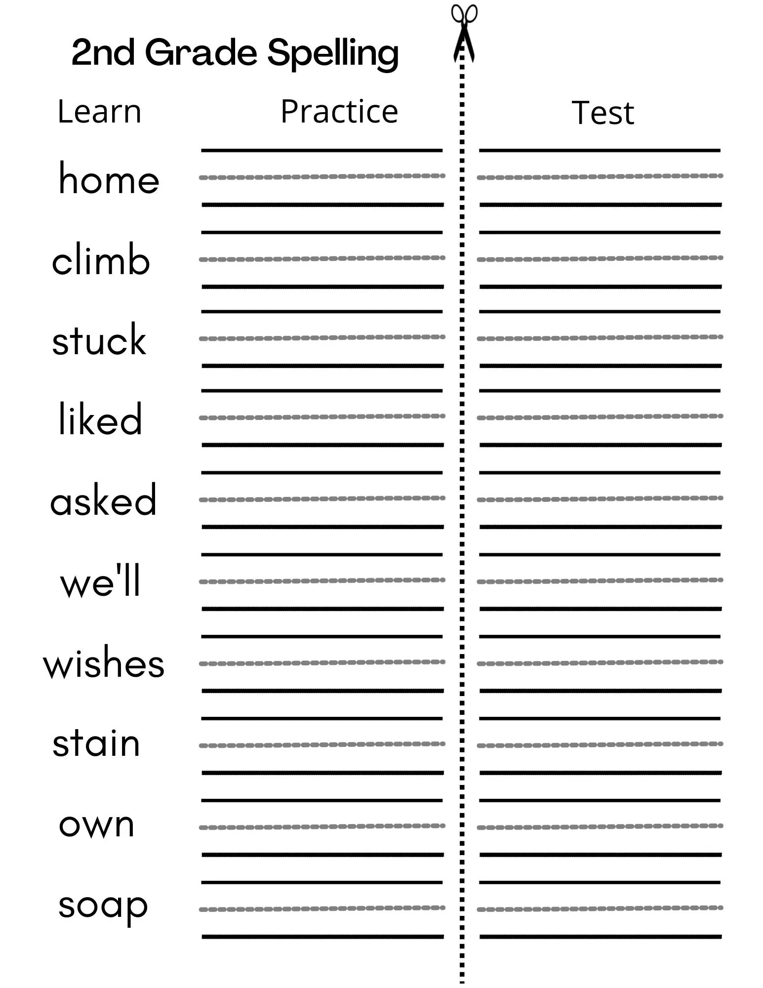 8 Printable Second Grade Writing Spelling Worksheets Spelling 