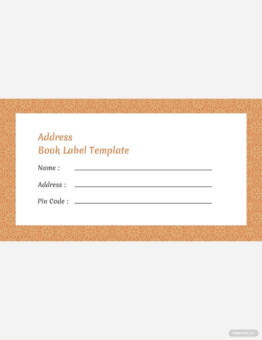 Address Book Label Template In Photoshop Word Download 