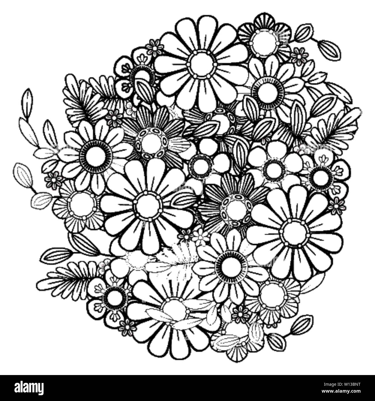 Floral Design Coloring Page