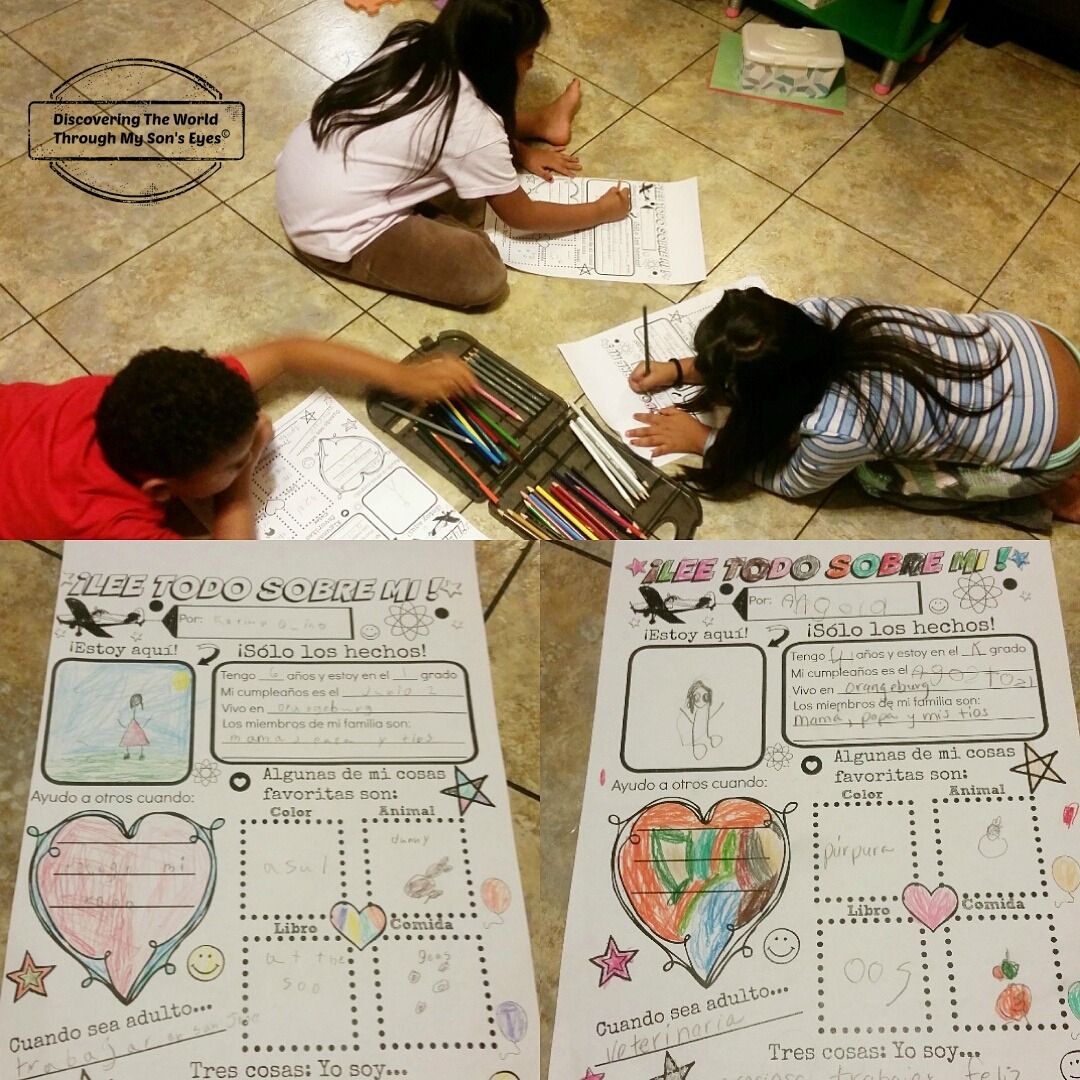 All About Me Worksheet In Spanish Printable