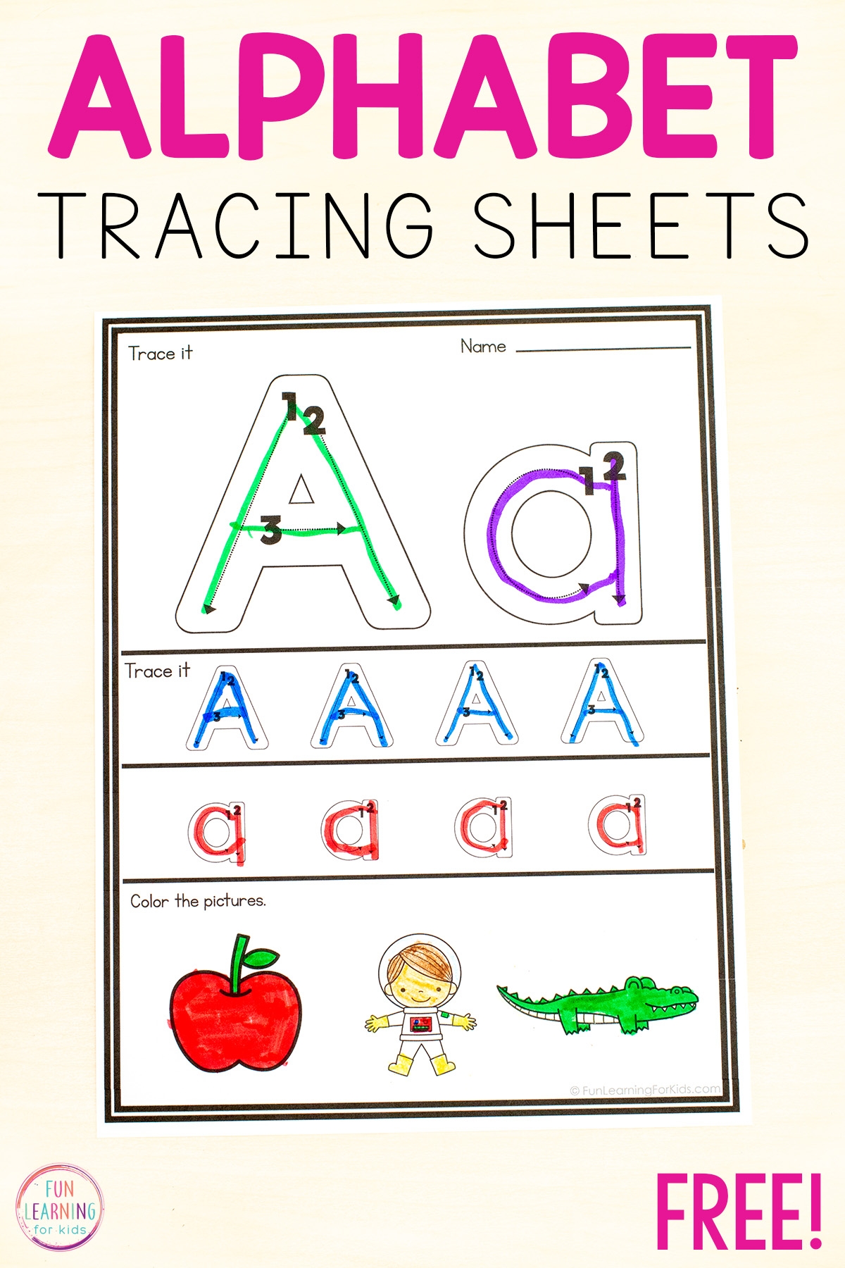 Printable Letter A Tracing Worksheets