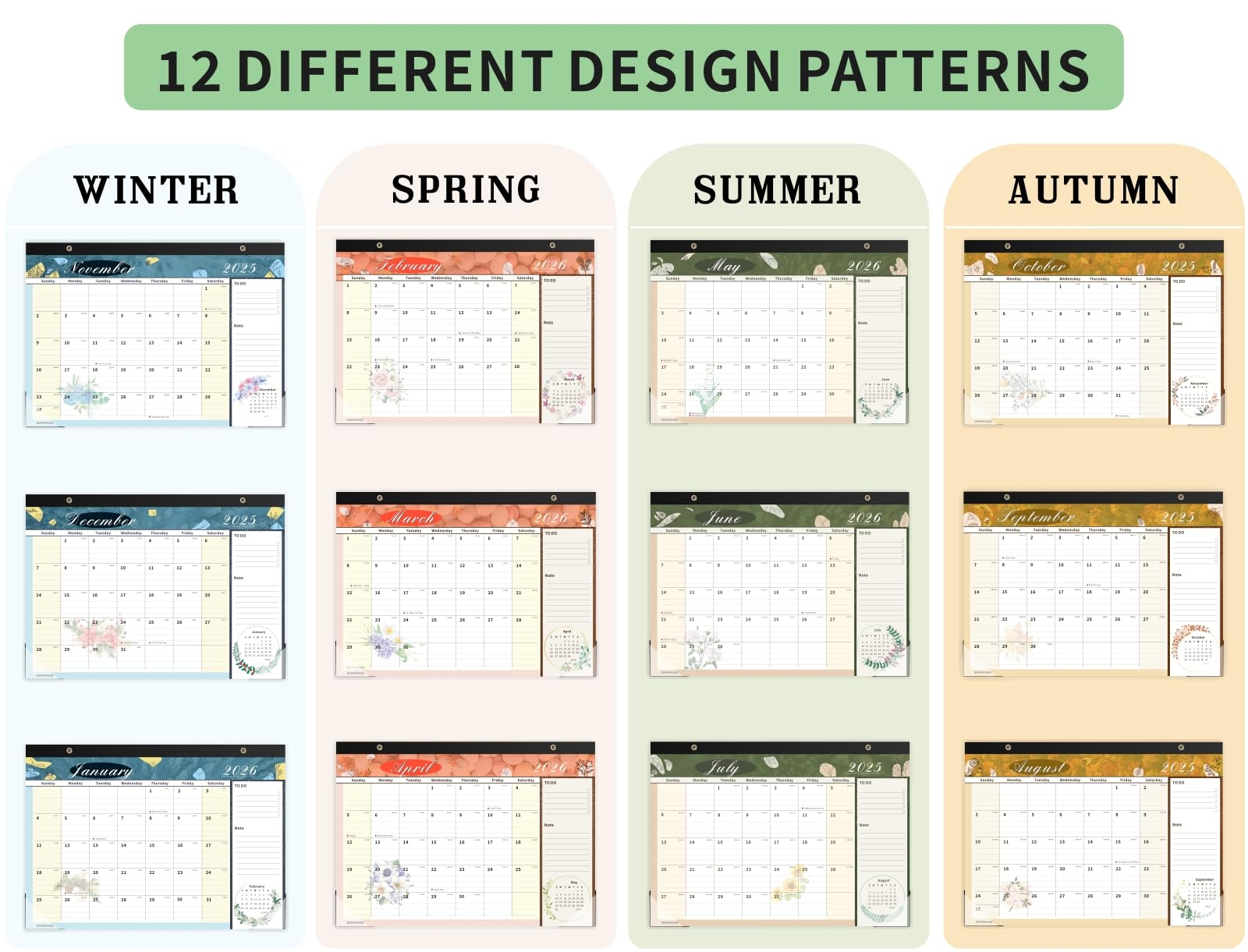 Amazon 2026 Calendar With Clear Waterproof Cover 17 X 12 