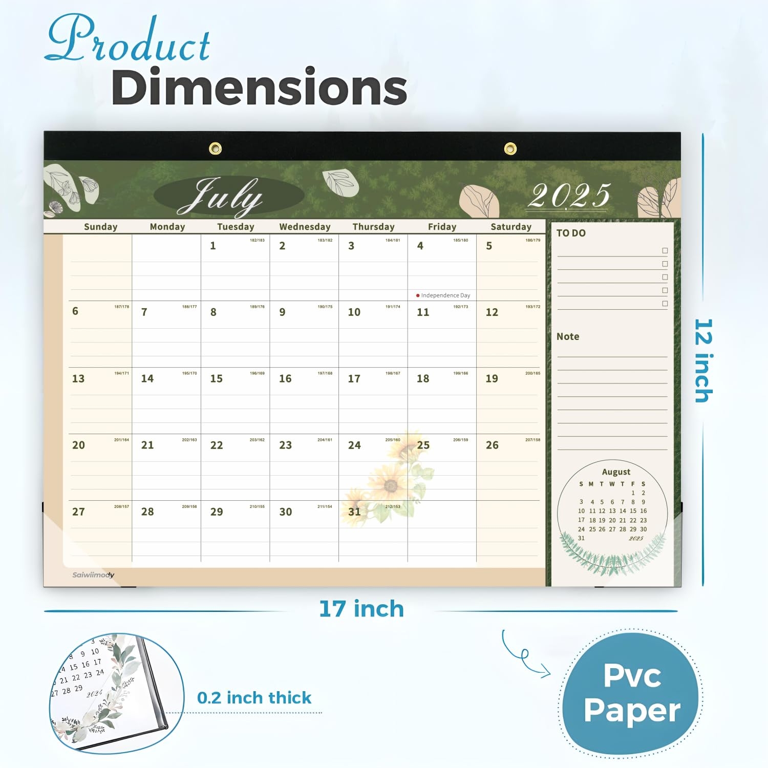 Amazon 2026 Calendar With Clear Waterproof Cover 17 X 12 