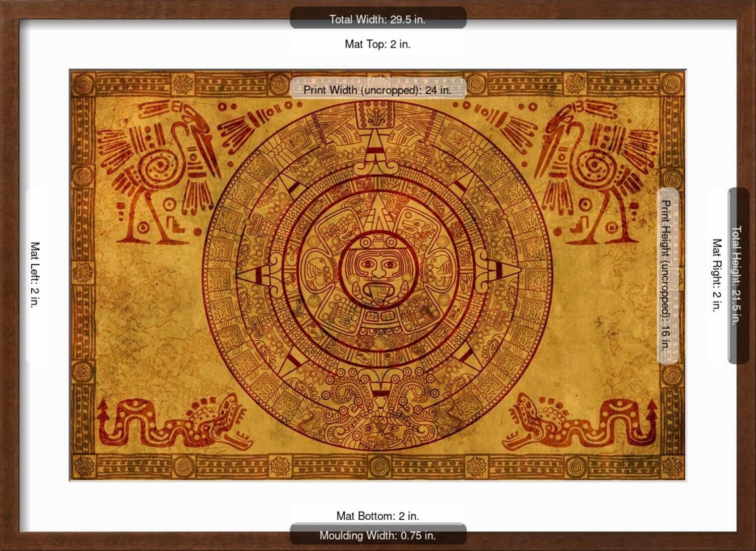 Amazon ART COM Wall Art Print Maya Calendar On Ancient 