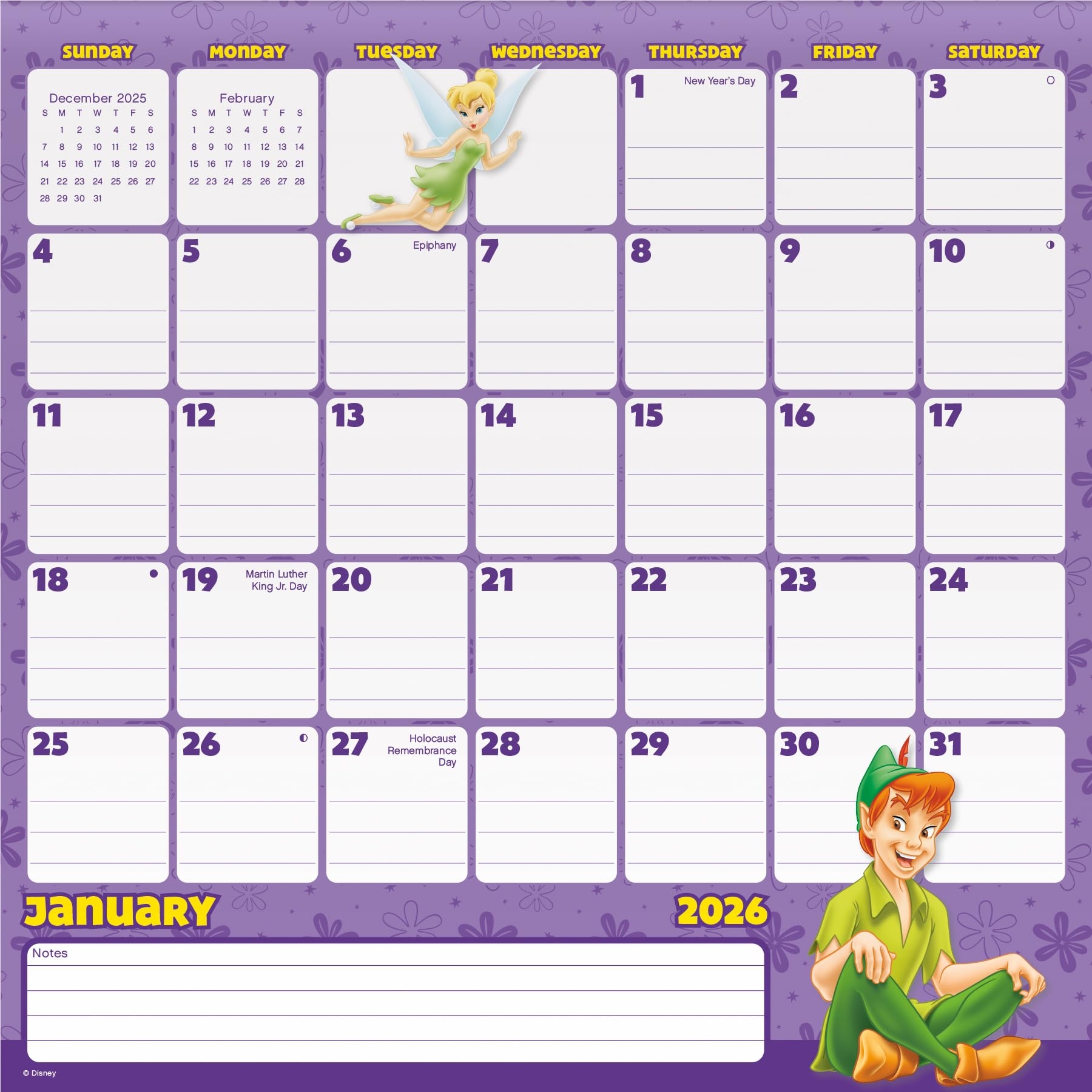 Amazon Disney Family Calendar 2026 Deluxe 2026 Disney 