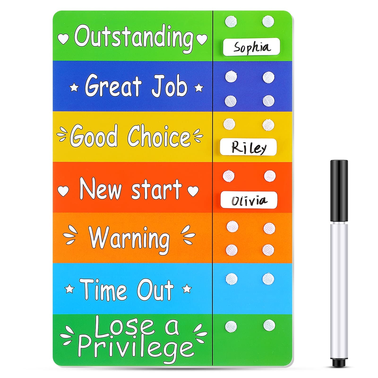 Amazon Geyee Colorful Behavior Chart For Multiple Kids 