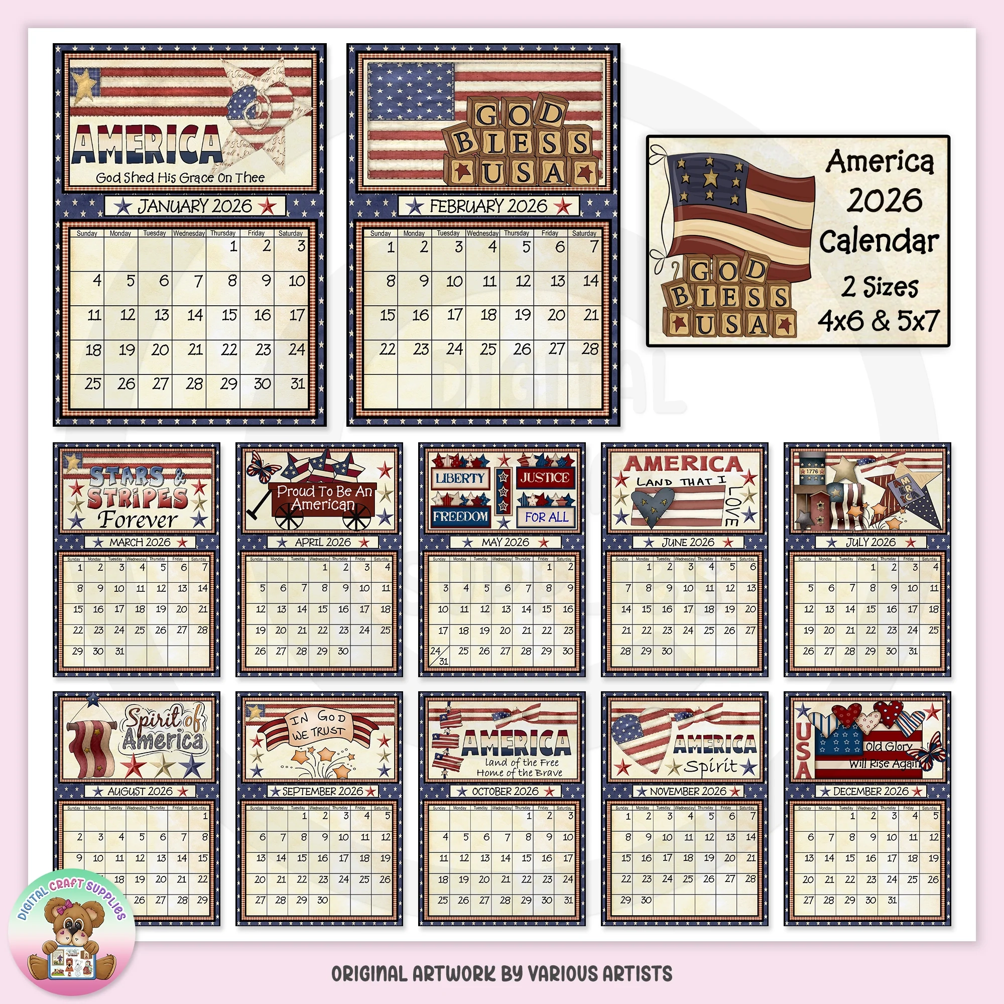 United States Calendar 2026