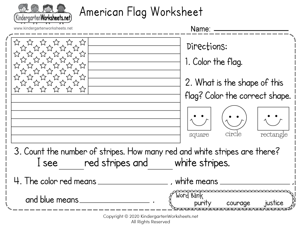 American Flag Worksheet Free Printable Digital amp PDF