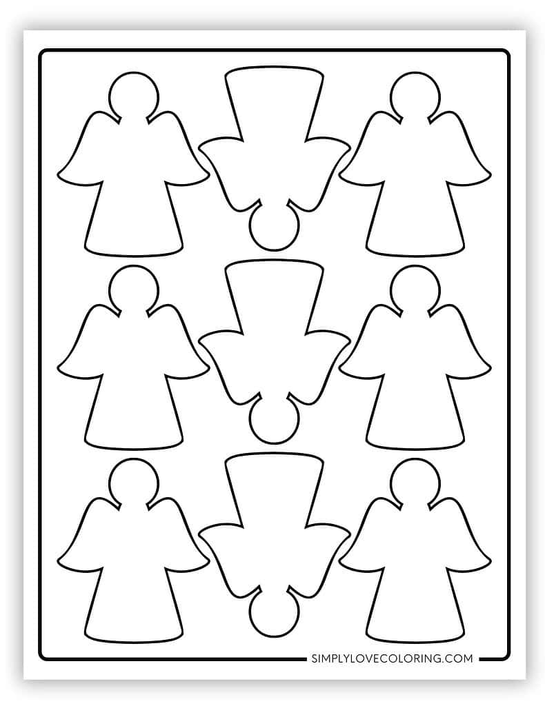 Angel Templates Free PDF Printables Simply Love Coloring