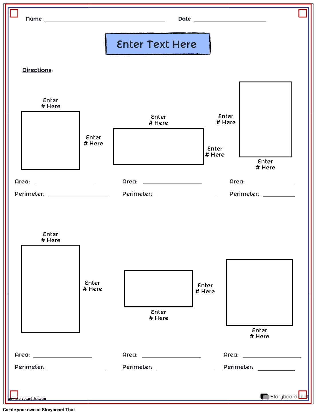 Printable Perimeter And Area Worksheets