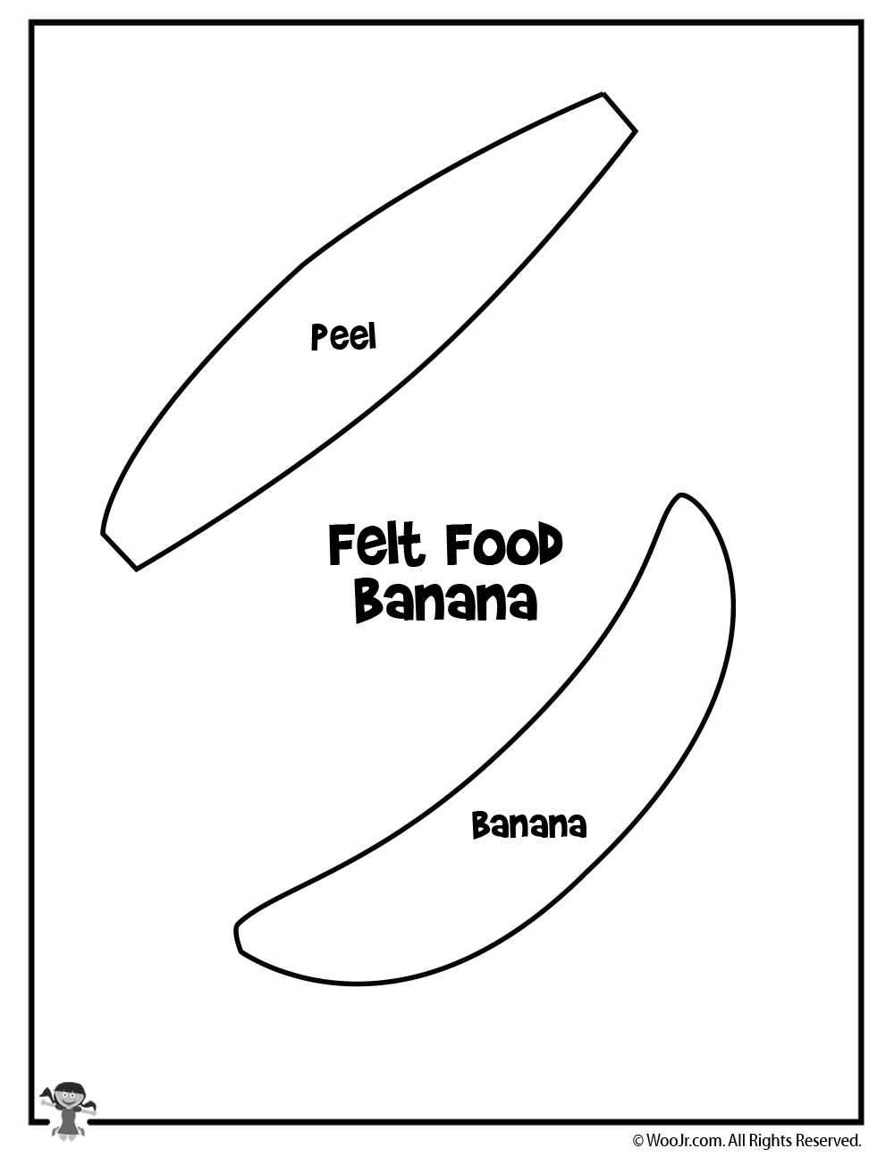 Banana Felt Food Tutorial amp Pattern Woo Jr Kids Activities 