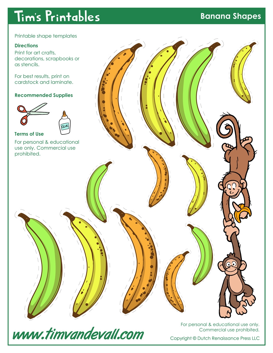Banana Template Printable