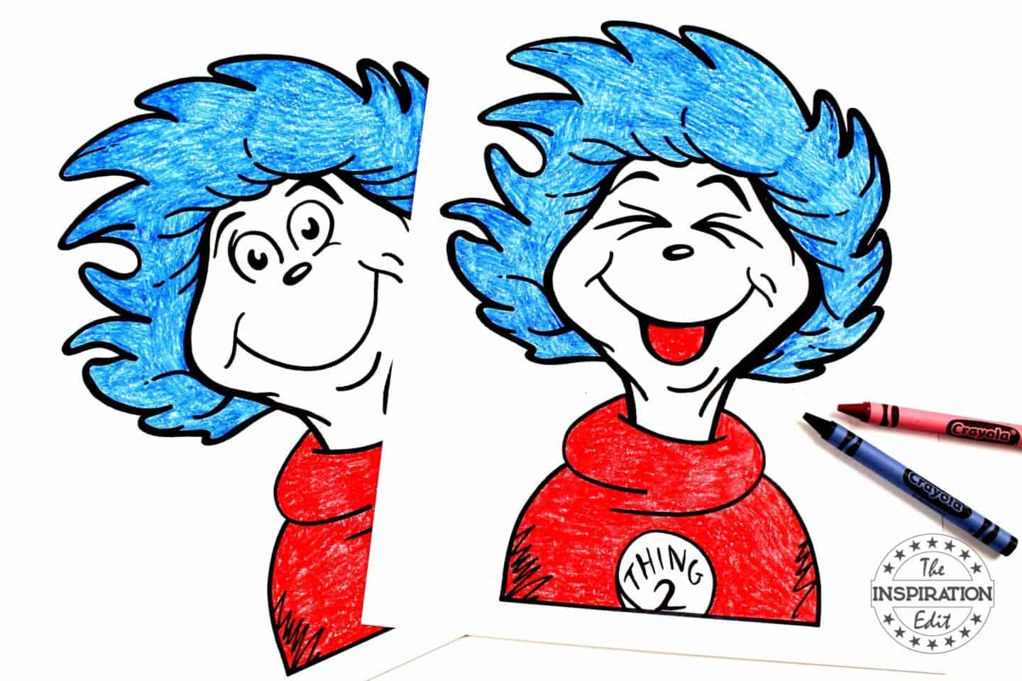 Printable Thing 1 And Thing 2 Face Template